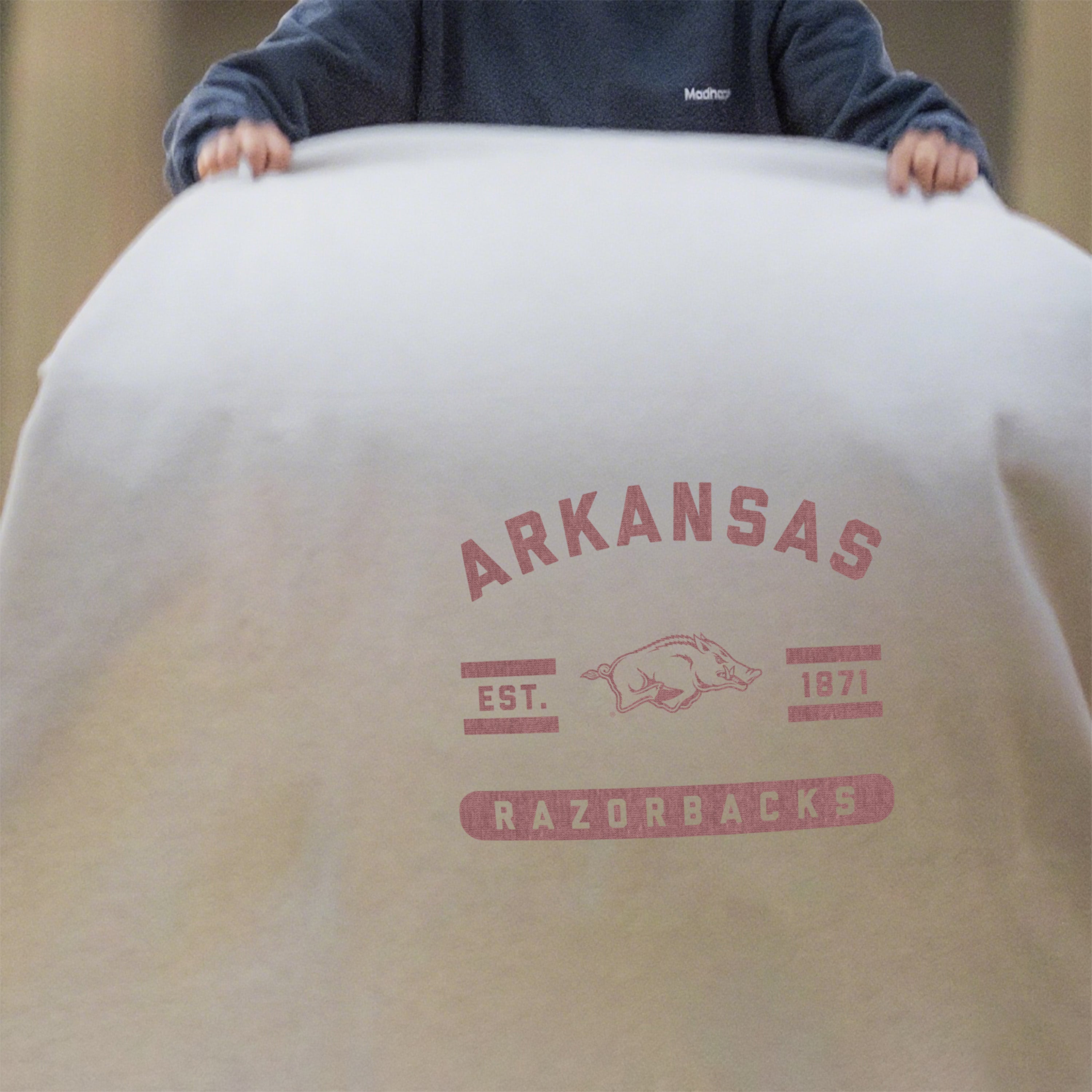 Arkansas Sublimated Sweatshirt Blanket