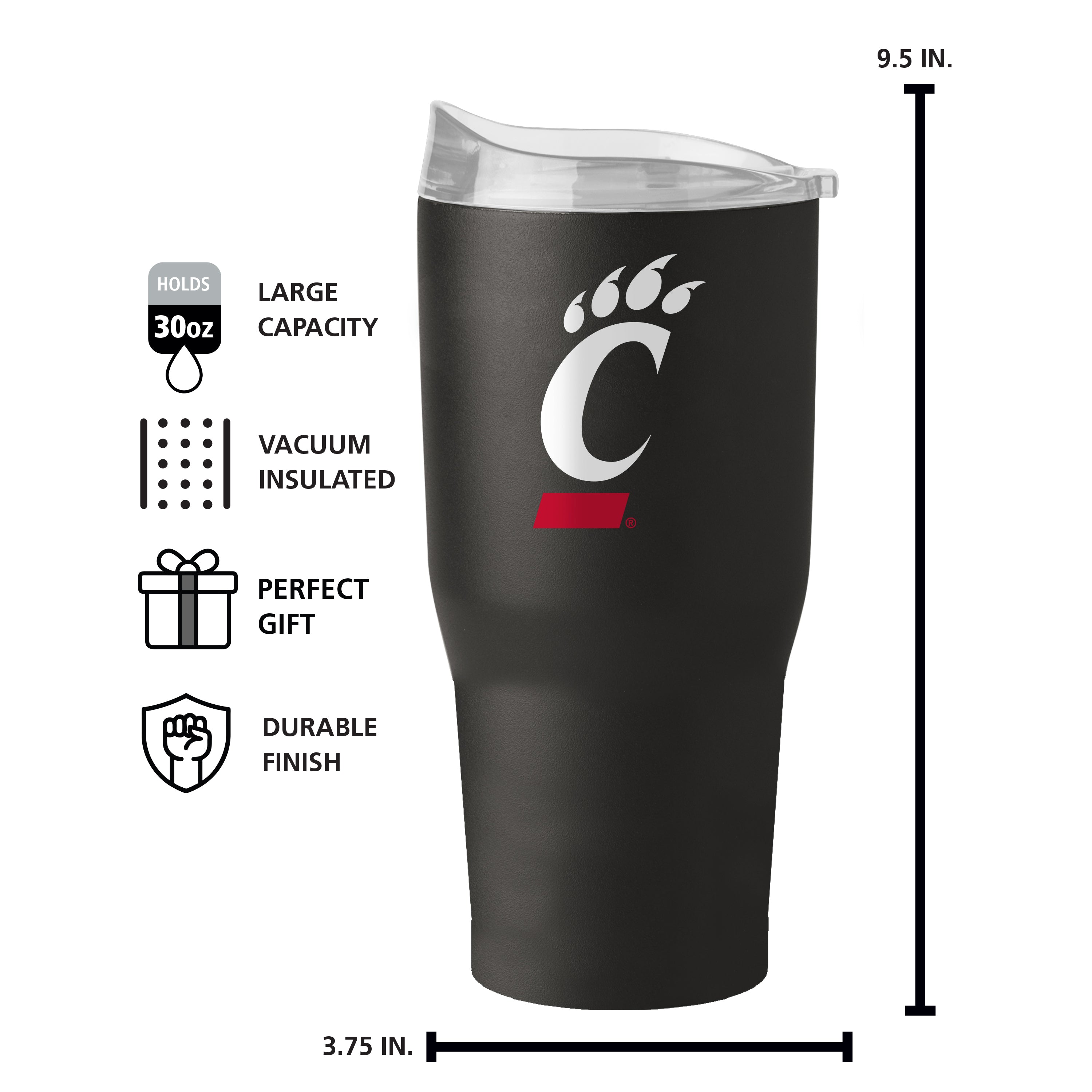 Cincinnati 30 oz. Flipside Powder Coat Tumbler