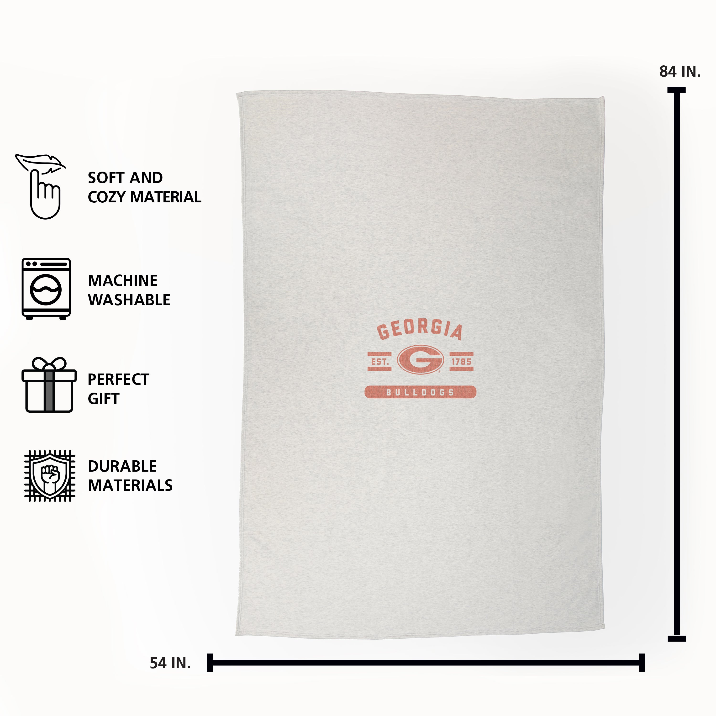 Georgia Sublimated Sweatshirt Blanket