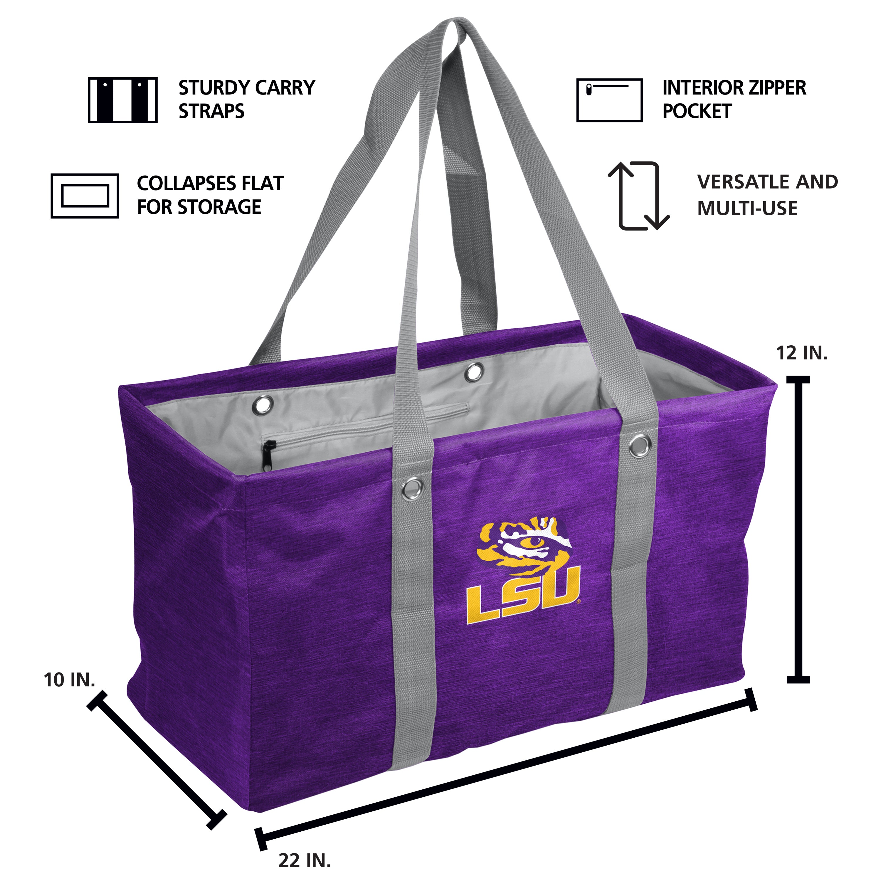 LSU Crosshatch Picnic Caddy