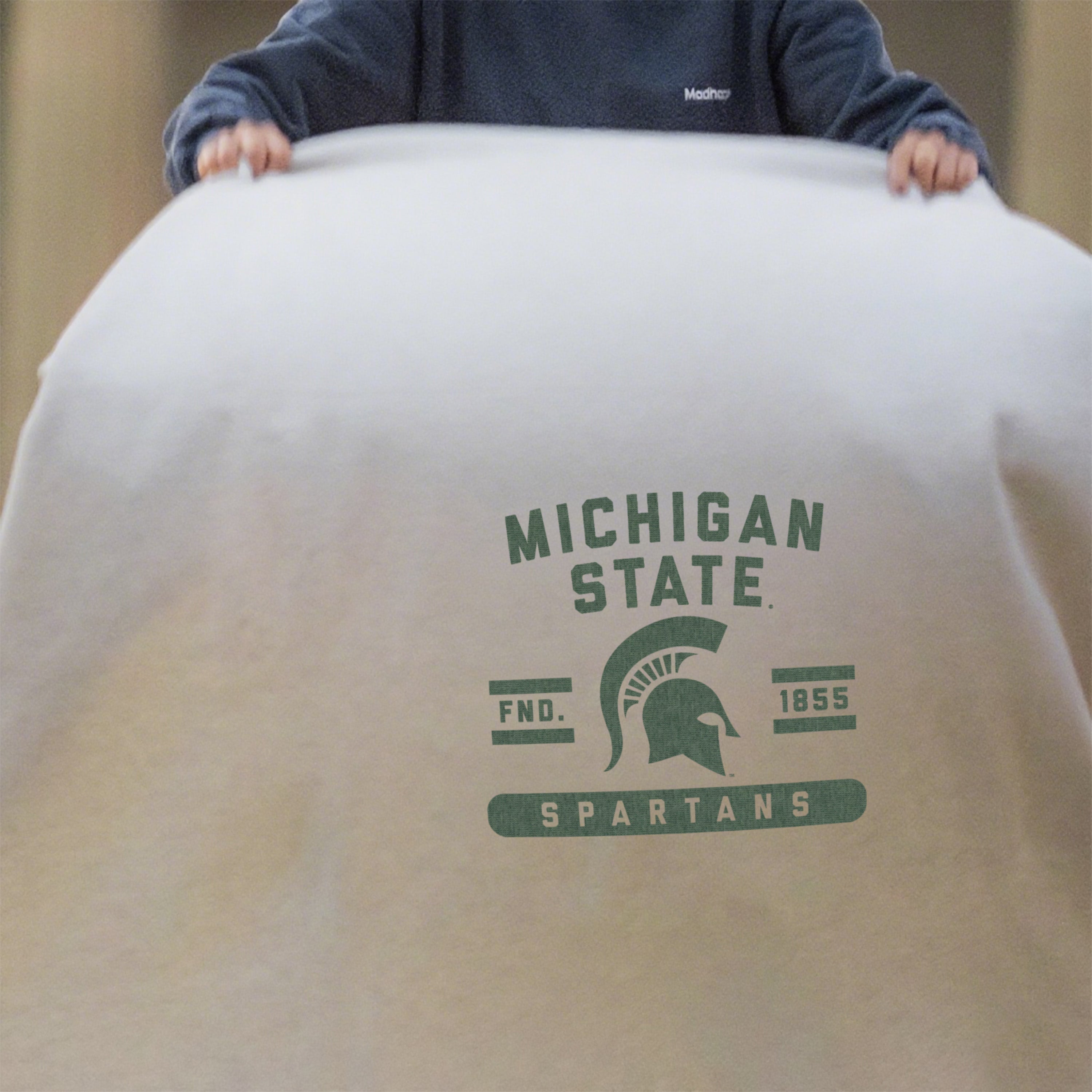Michigan State Sublimated Sweatshirt Blanket