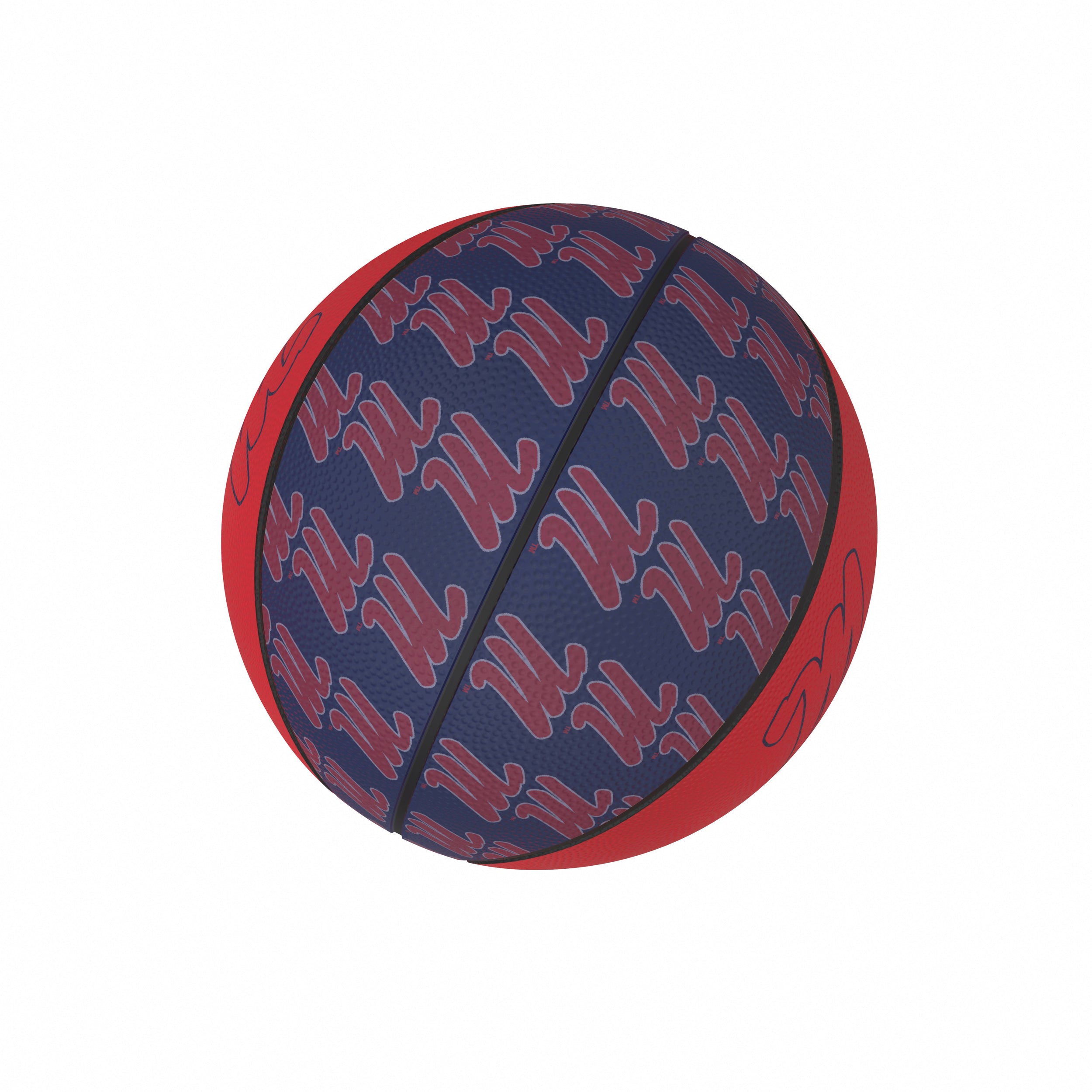 Ole Miss Mini-Size Rubber Basketball