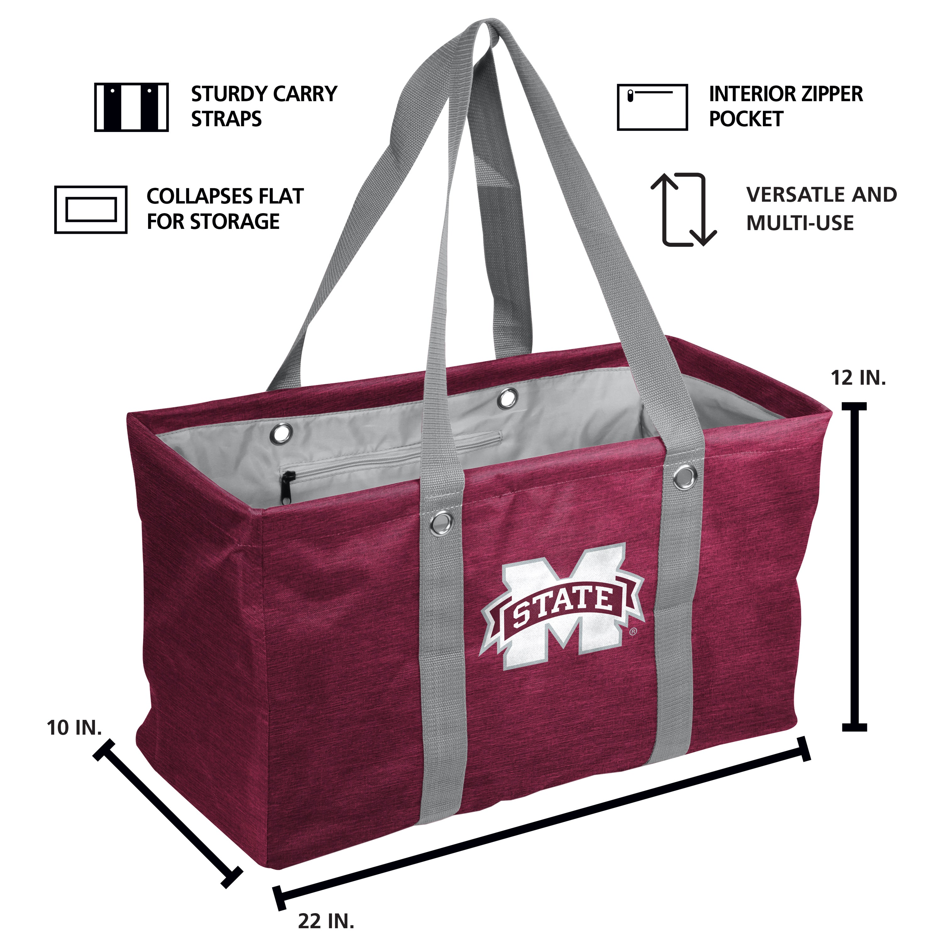 Mississippi State Crosshatch Picnic Caddy
