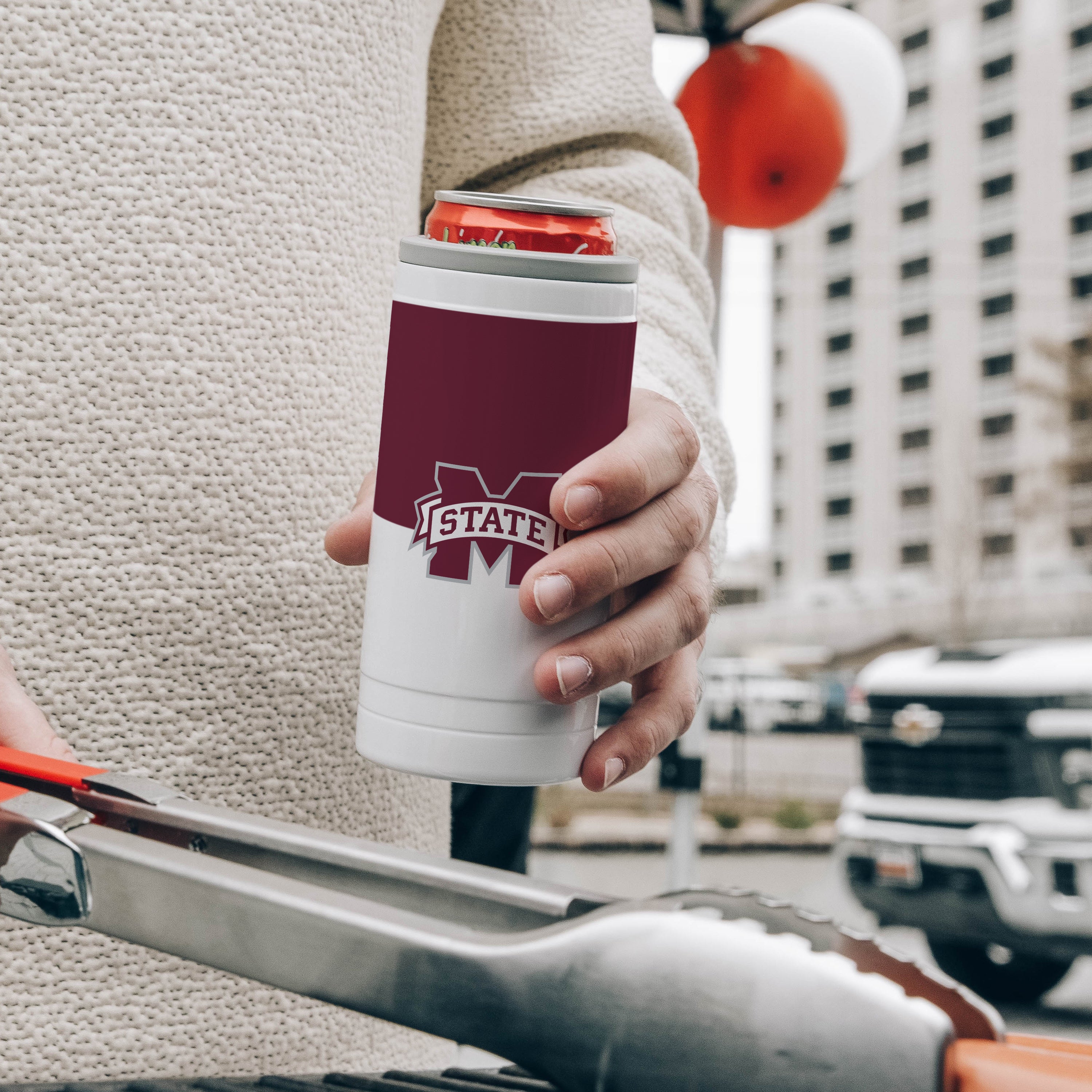 Mississippi State Colorblock 12oz Slim Can Coolie