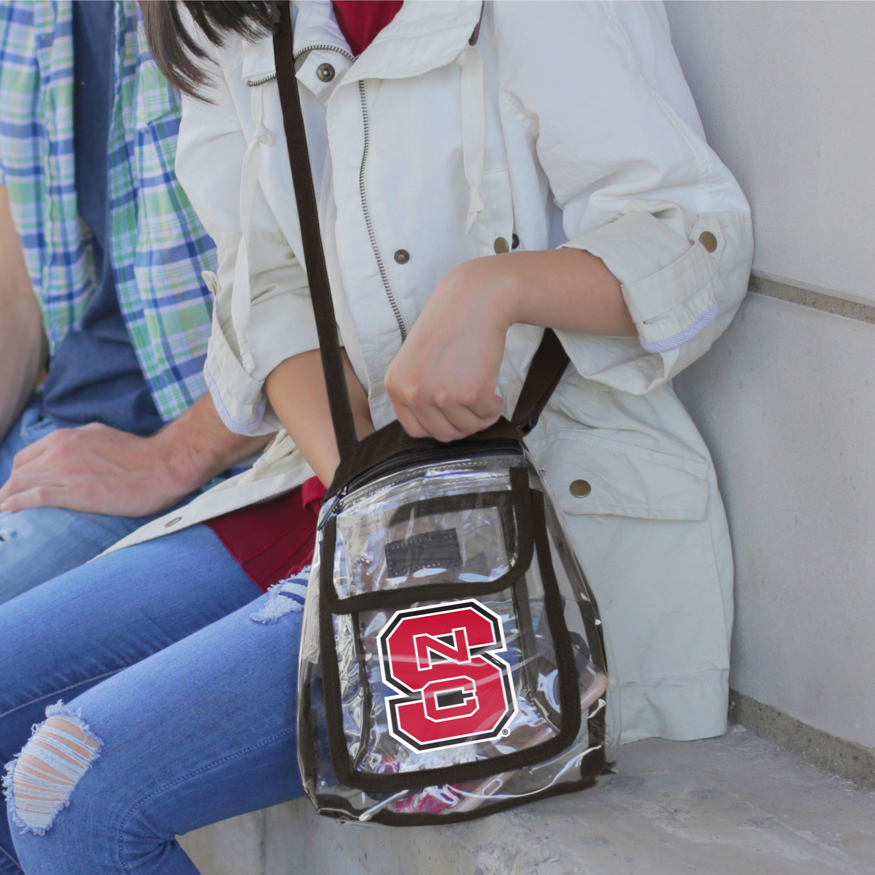 NC State Gameday Clear Black Crossbody