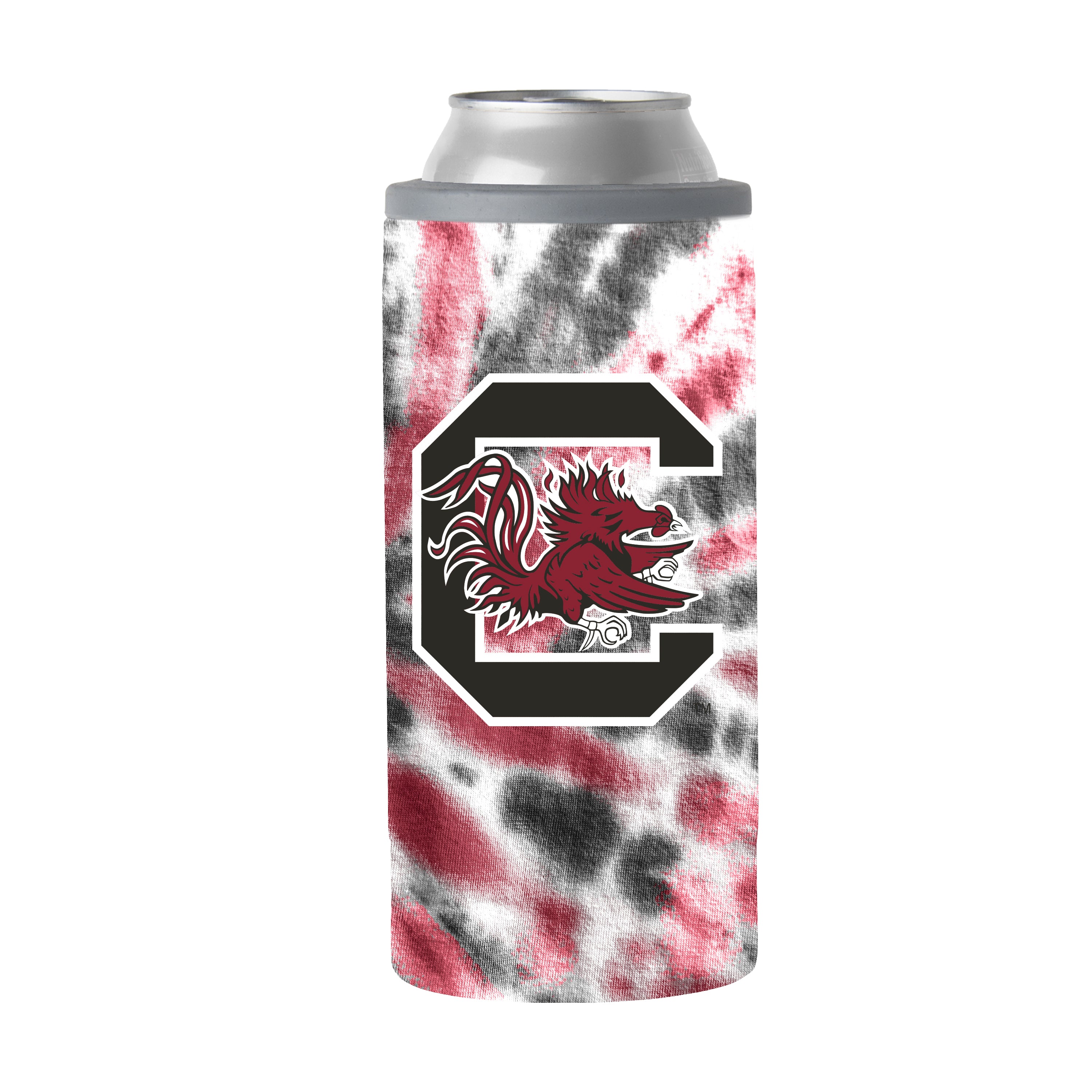 South Carolina 12oz Tie Dye Slim Can Coolie