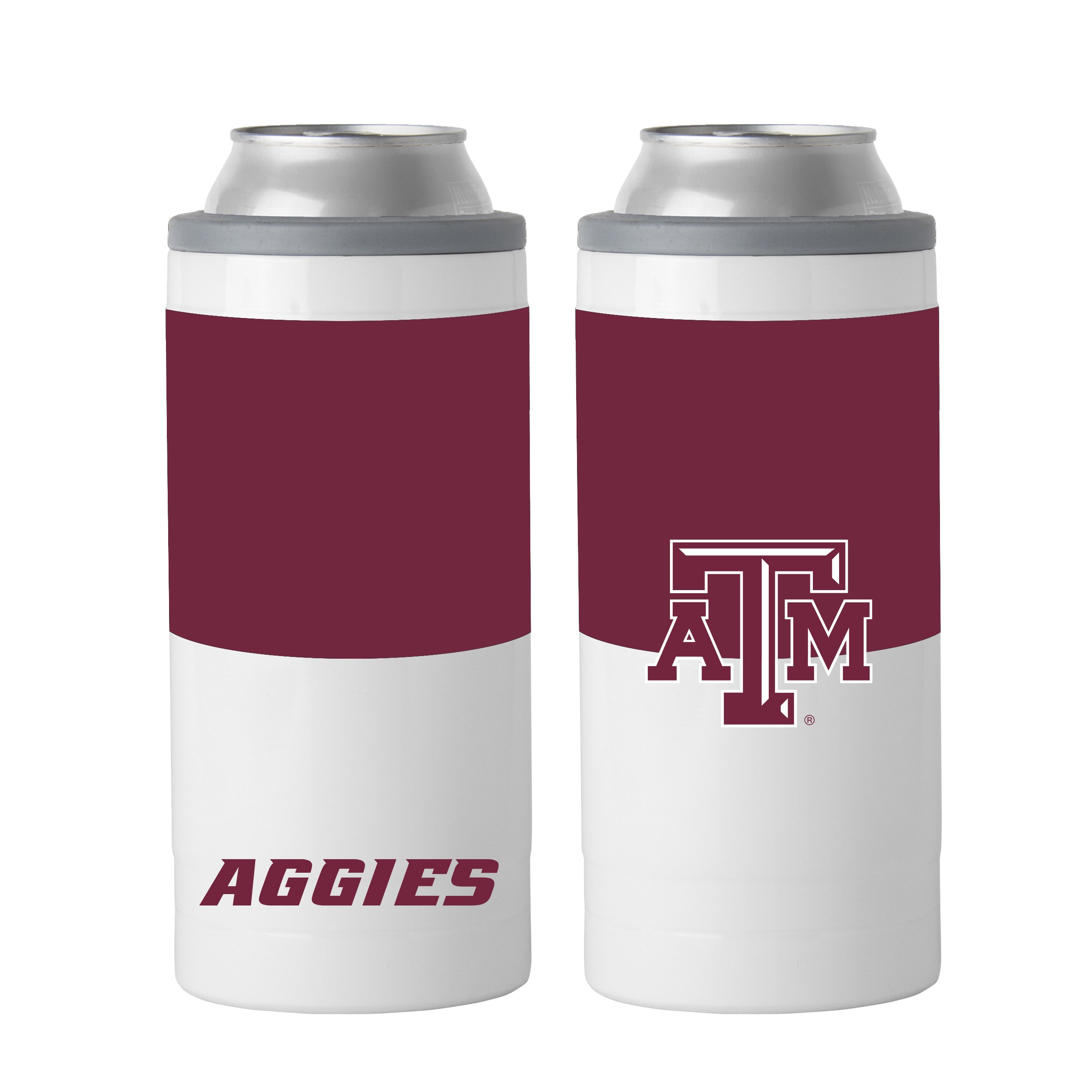 TX A&M 12oz Colorblock Slim Can Coolie