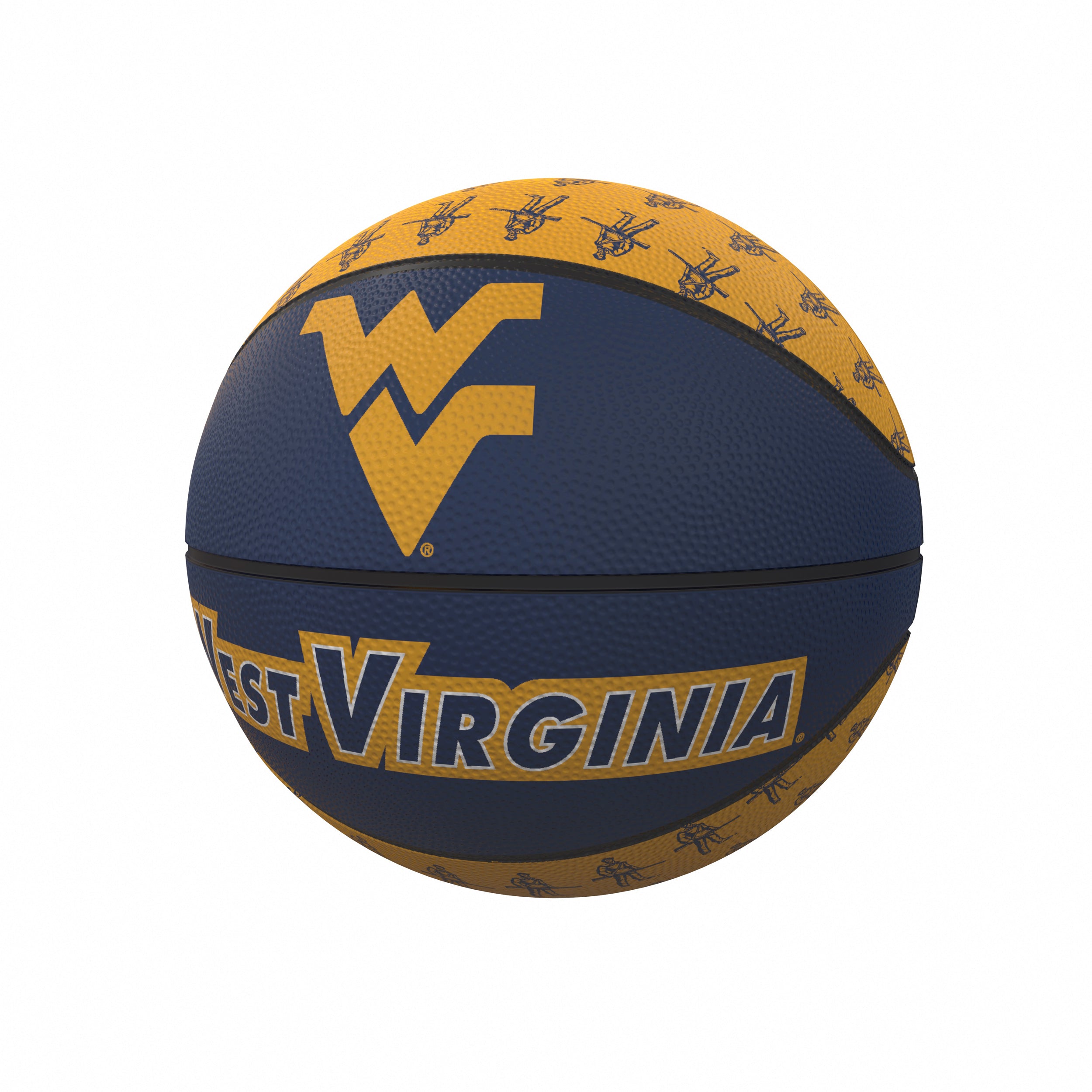 West Virginia Mini-Size Rubber Basketball