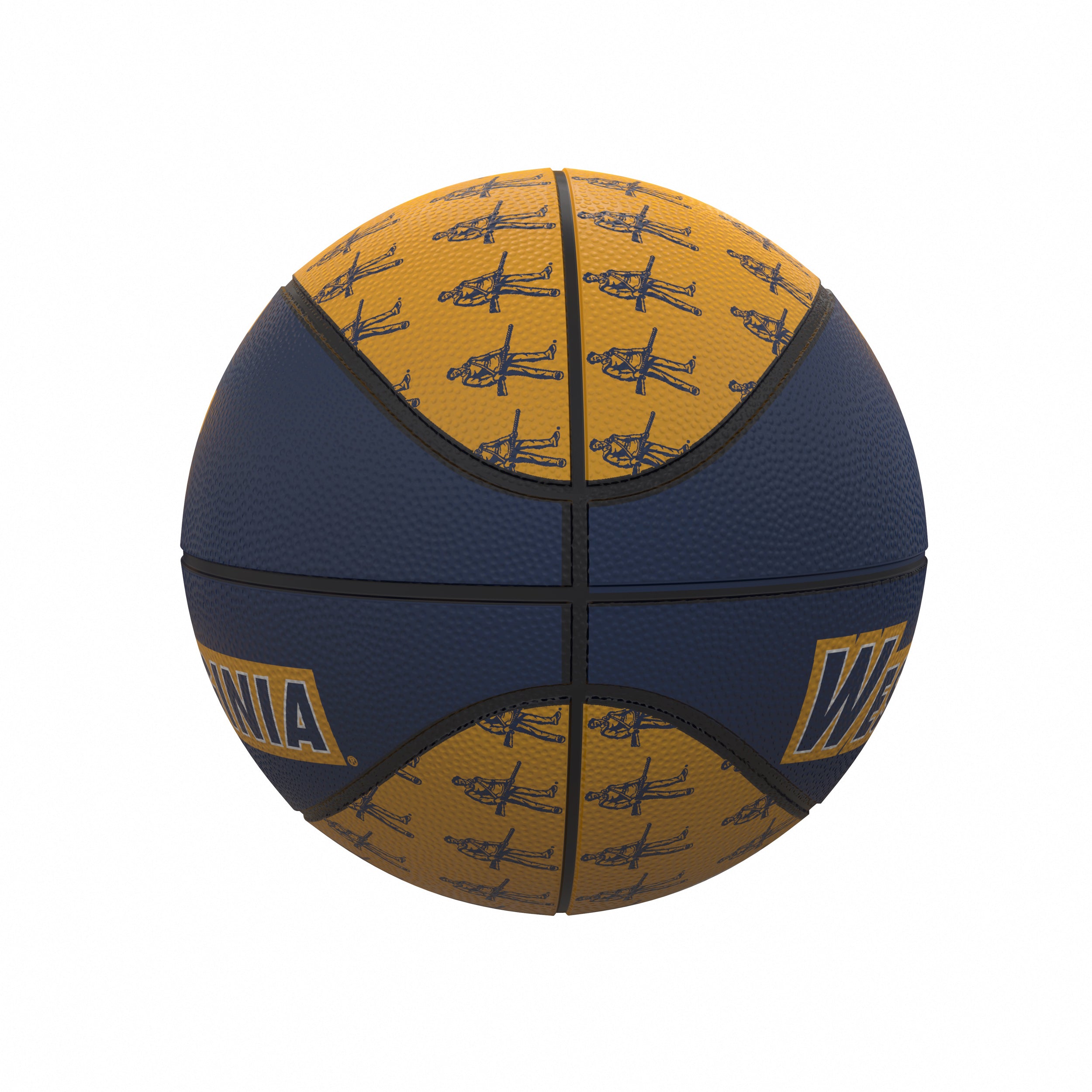 West Virginia Mini-Size Rubber Basketball