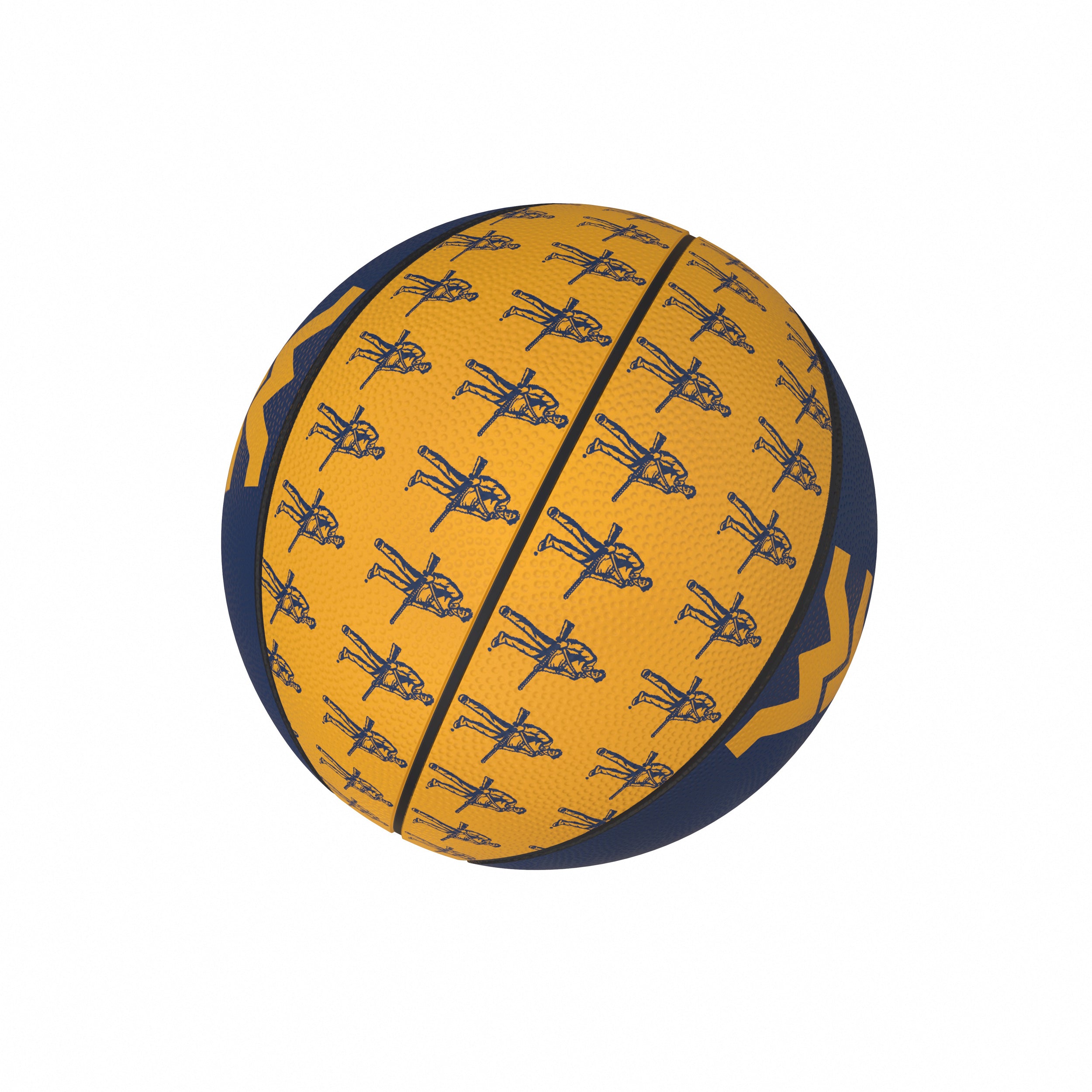 West Virginia Mini-Size Rubber Basketball