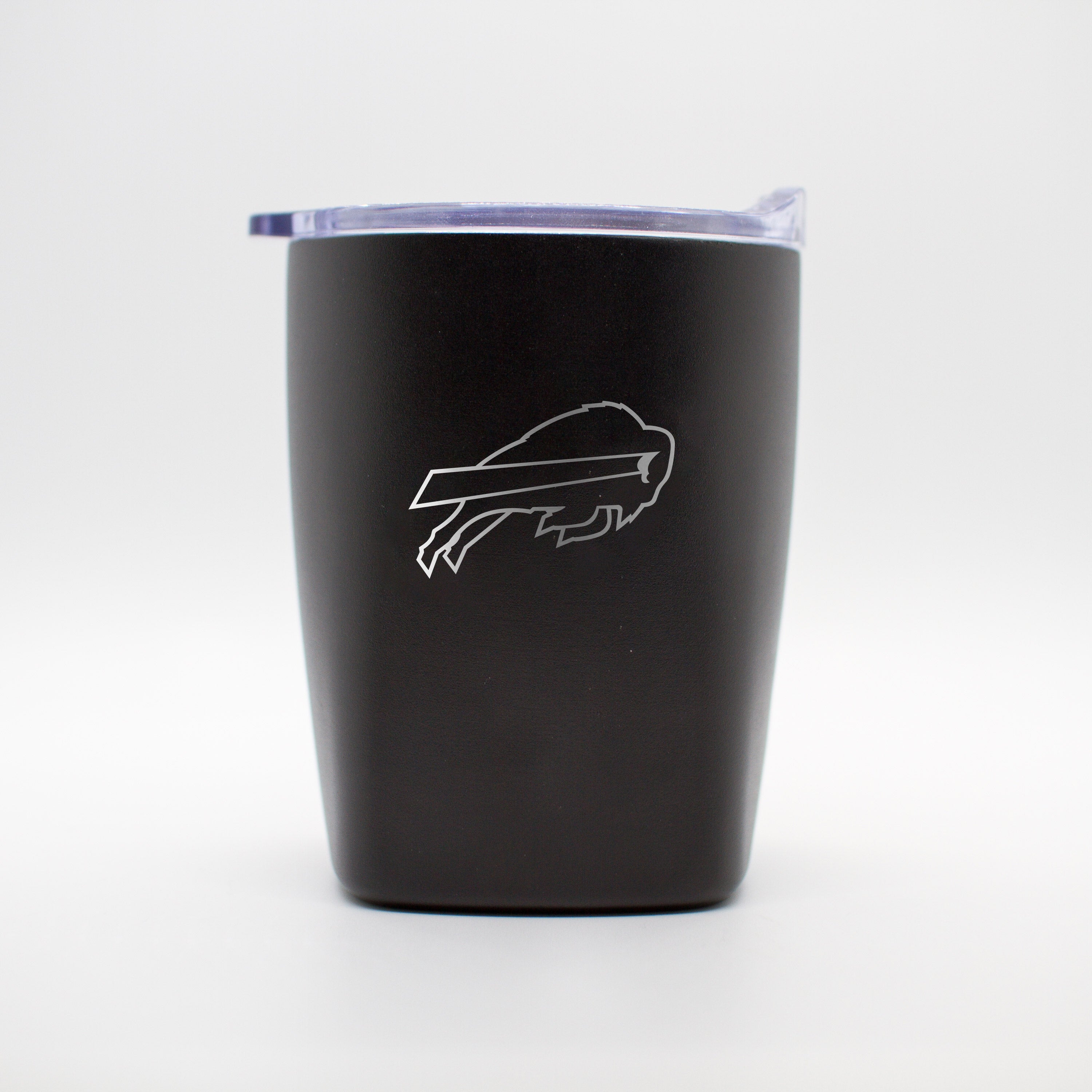 Buffalo Bills 10oz Etch Black Powder Coat Rocks Tumbler