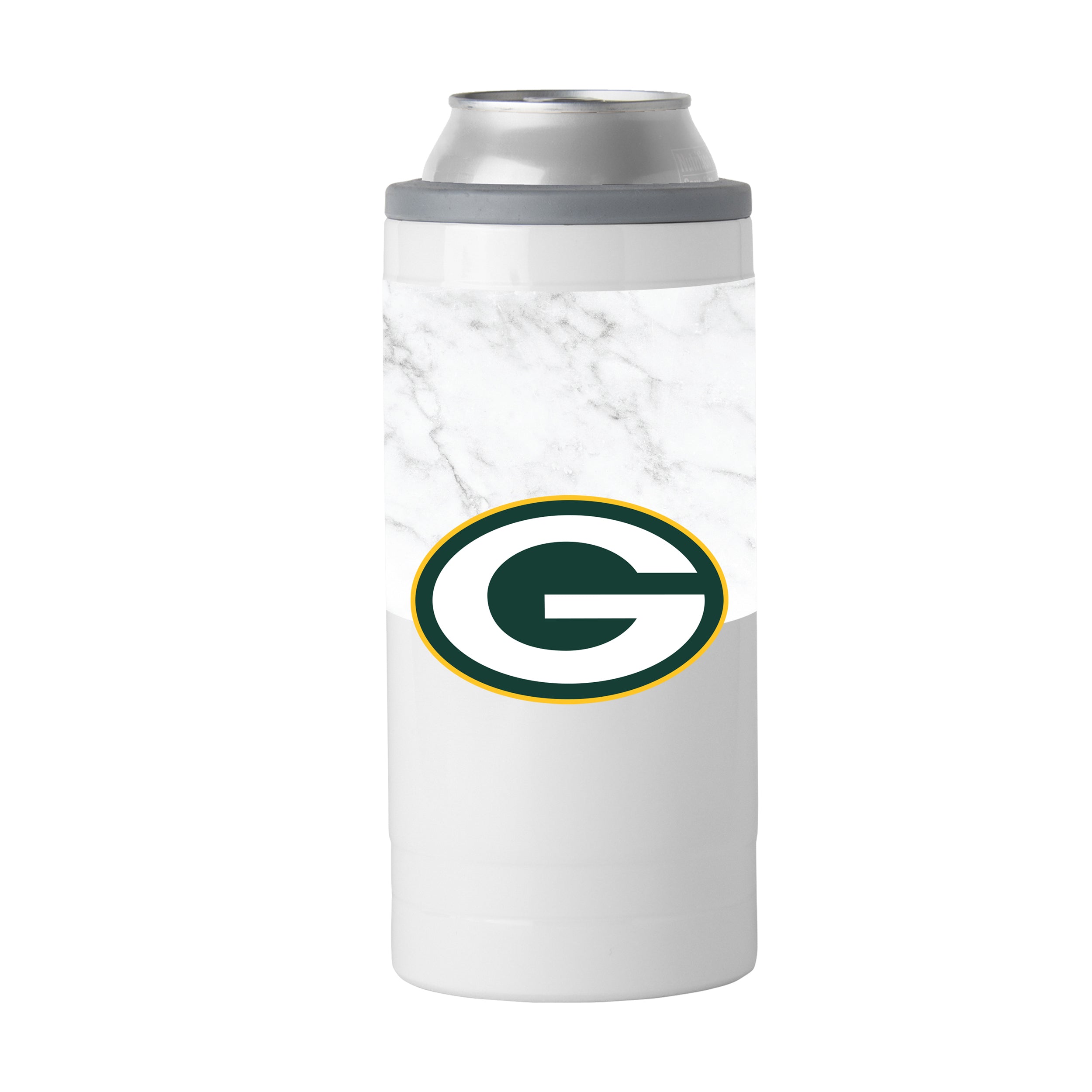 Green Bay Packers Marble 12oz Slim Can Coolie