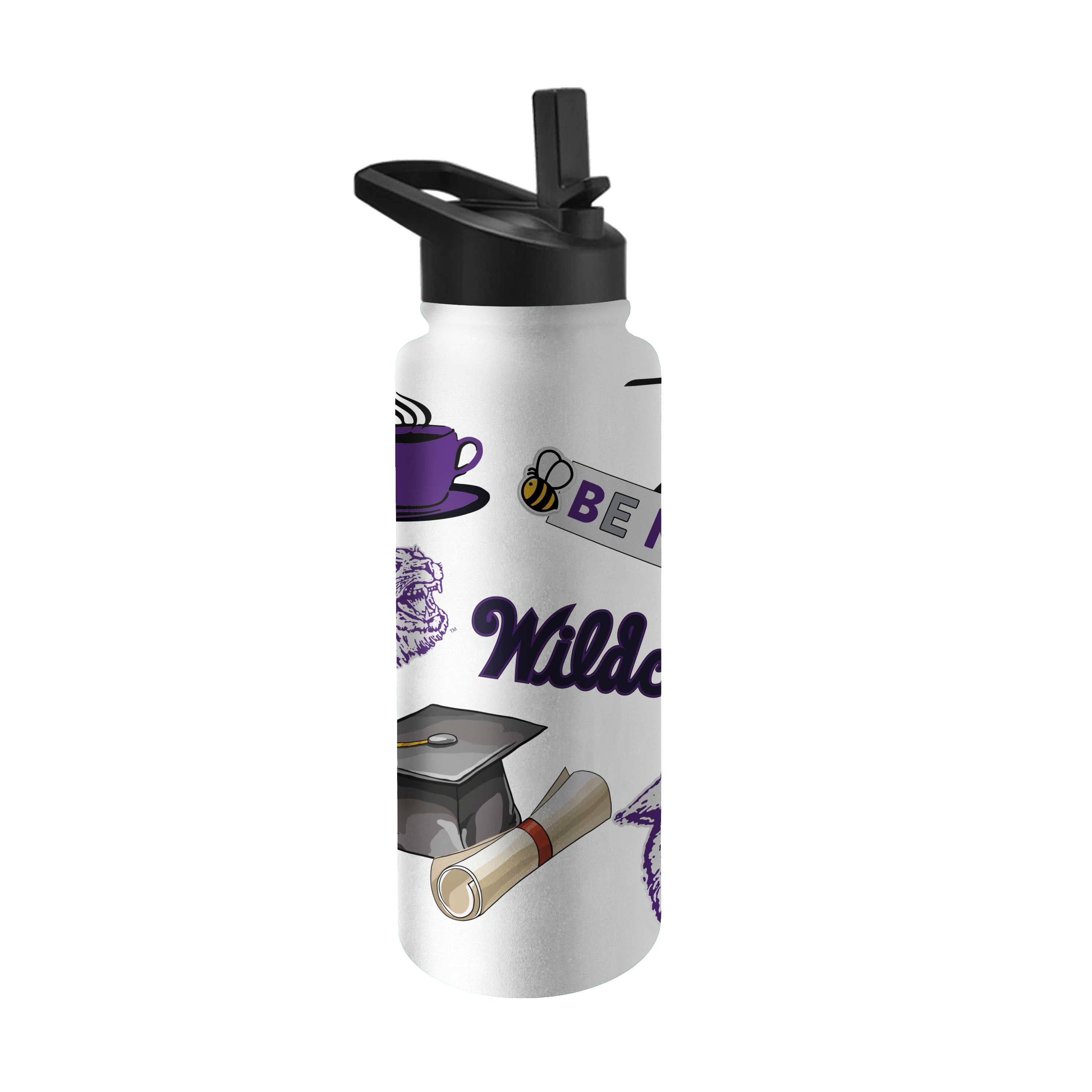 Kansas State 34oz Native Quencher Bottle - Logo Brands