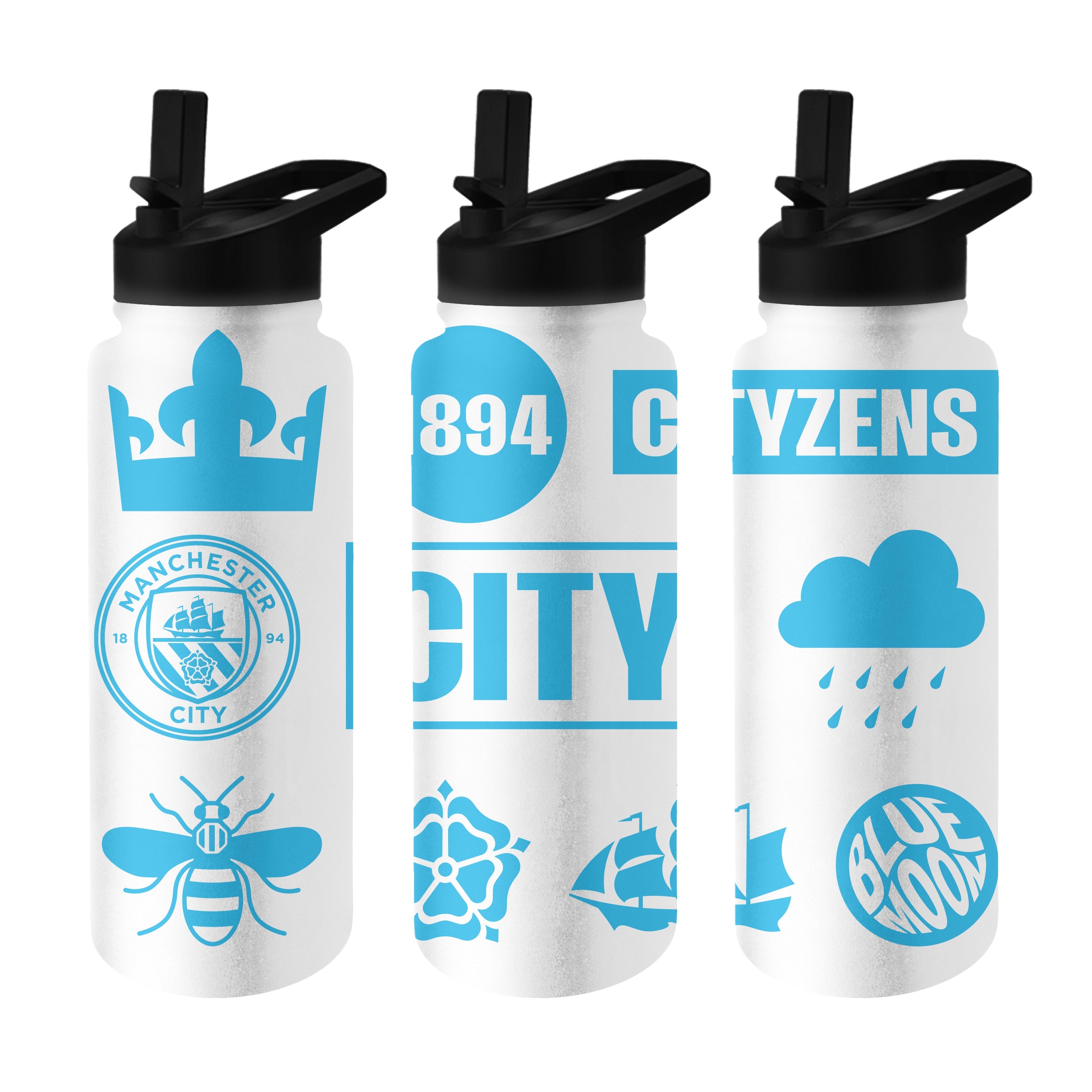 Manchester City F.C. 34oz Native Quencher Bottle - Logo Brands