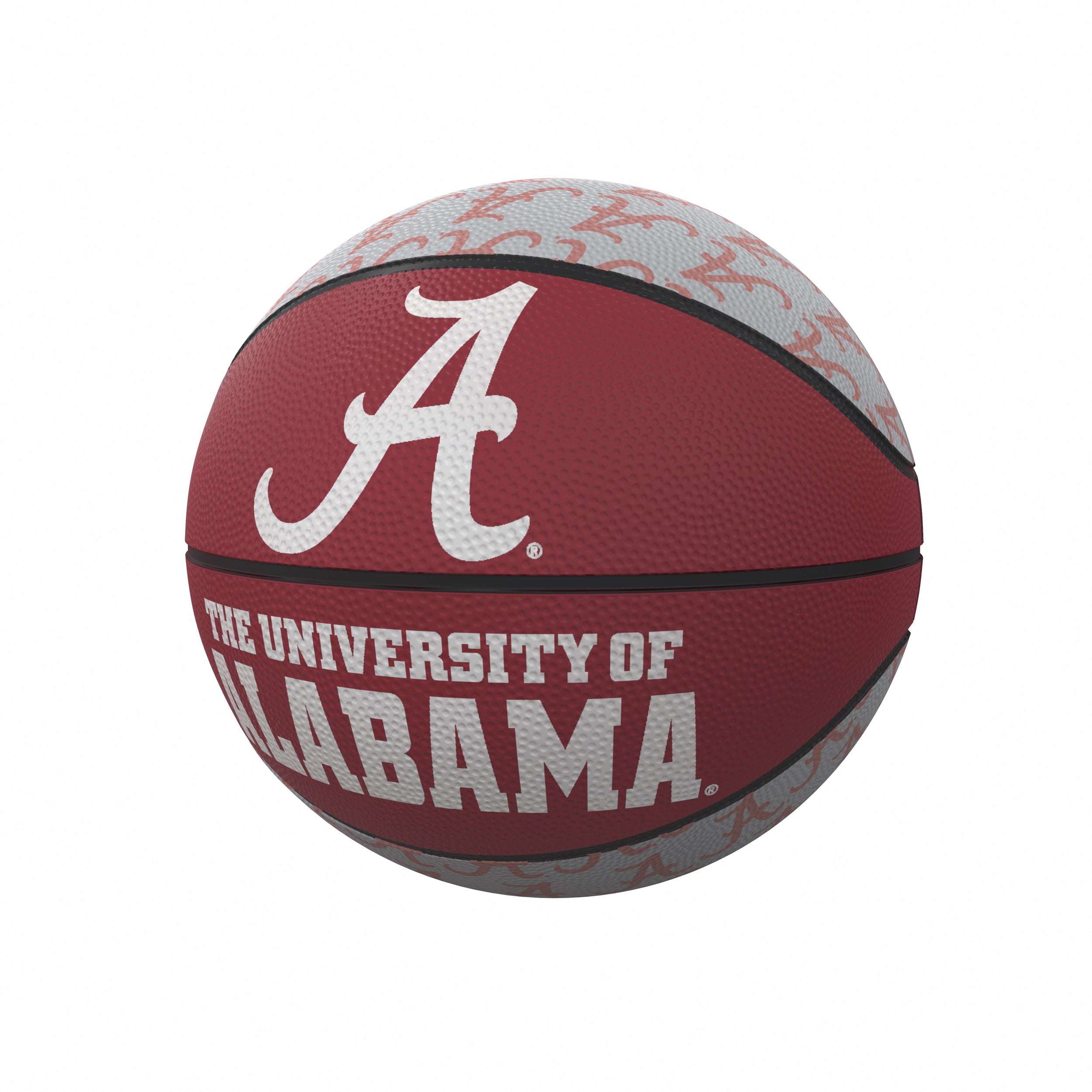 Alabama Repeating Logo Mini-Size Rubber Basketball - Logo Brands