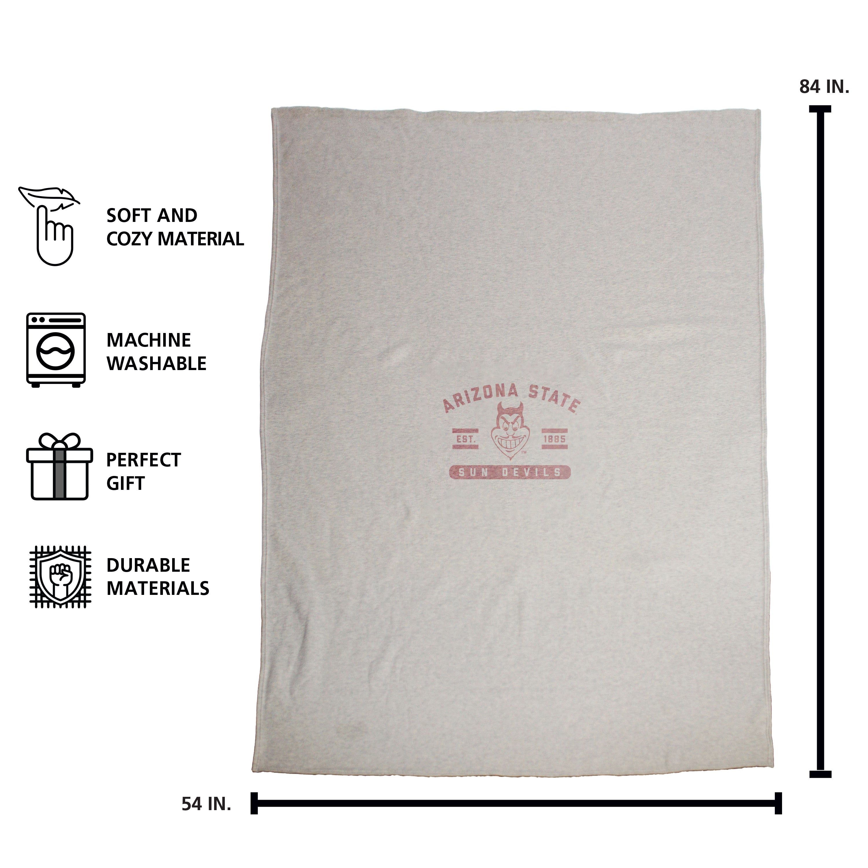 Arizona State Sublimated Sweatshirt Blanket