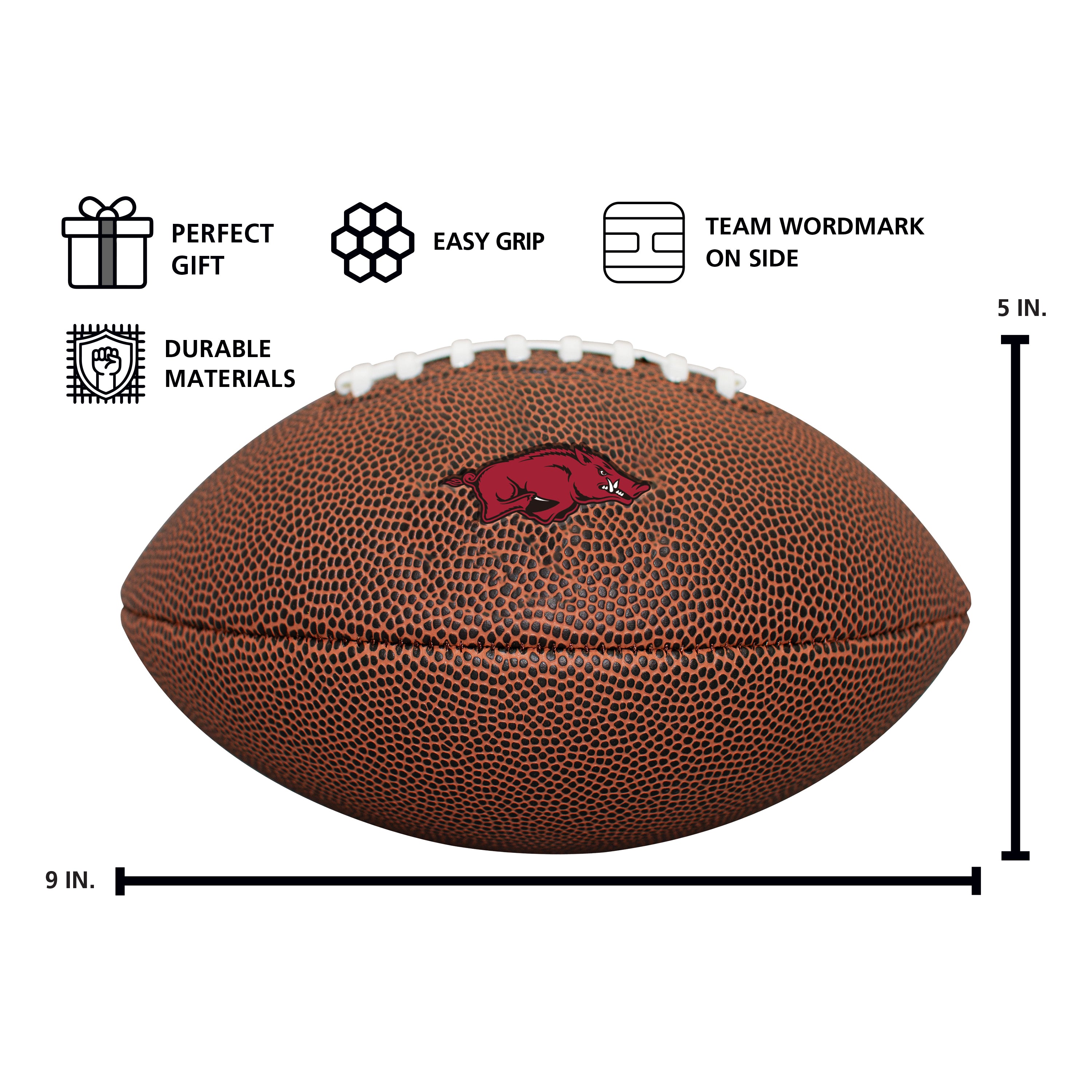 Arkansas Mini-Size Composite Football