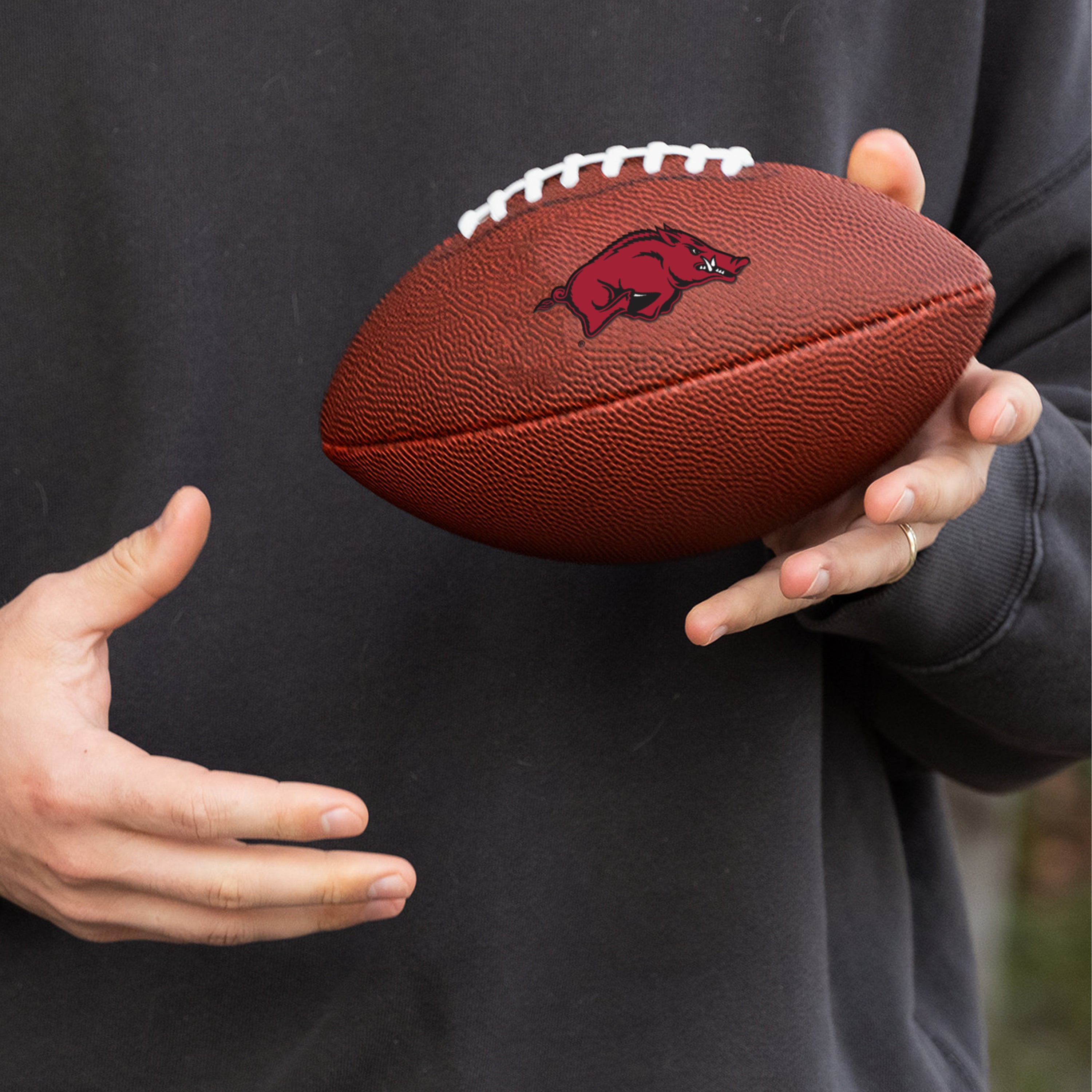 Arkansas Mini-Size Composite Football