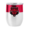 Arkansas State 16oz Colorblock Stainless Curved Beverage