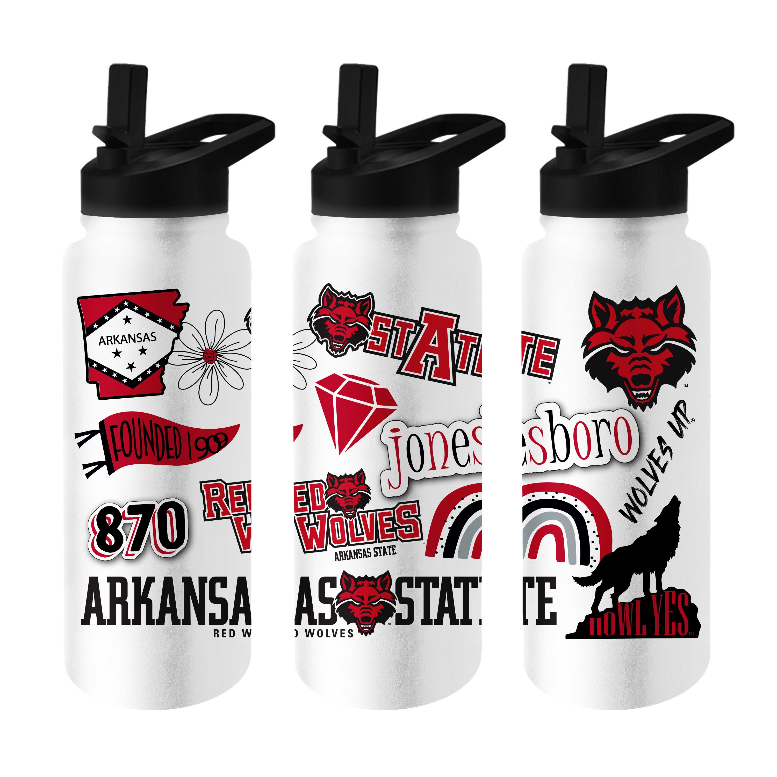 Arkansas State 34oz Native Quencher Bottle - Logo Brands