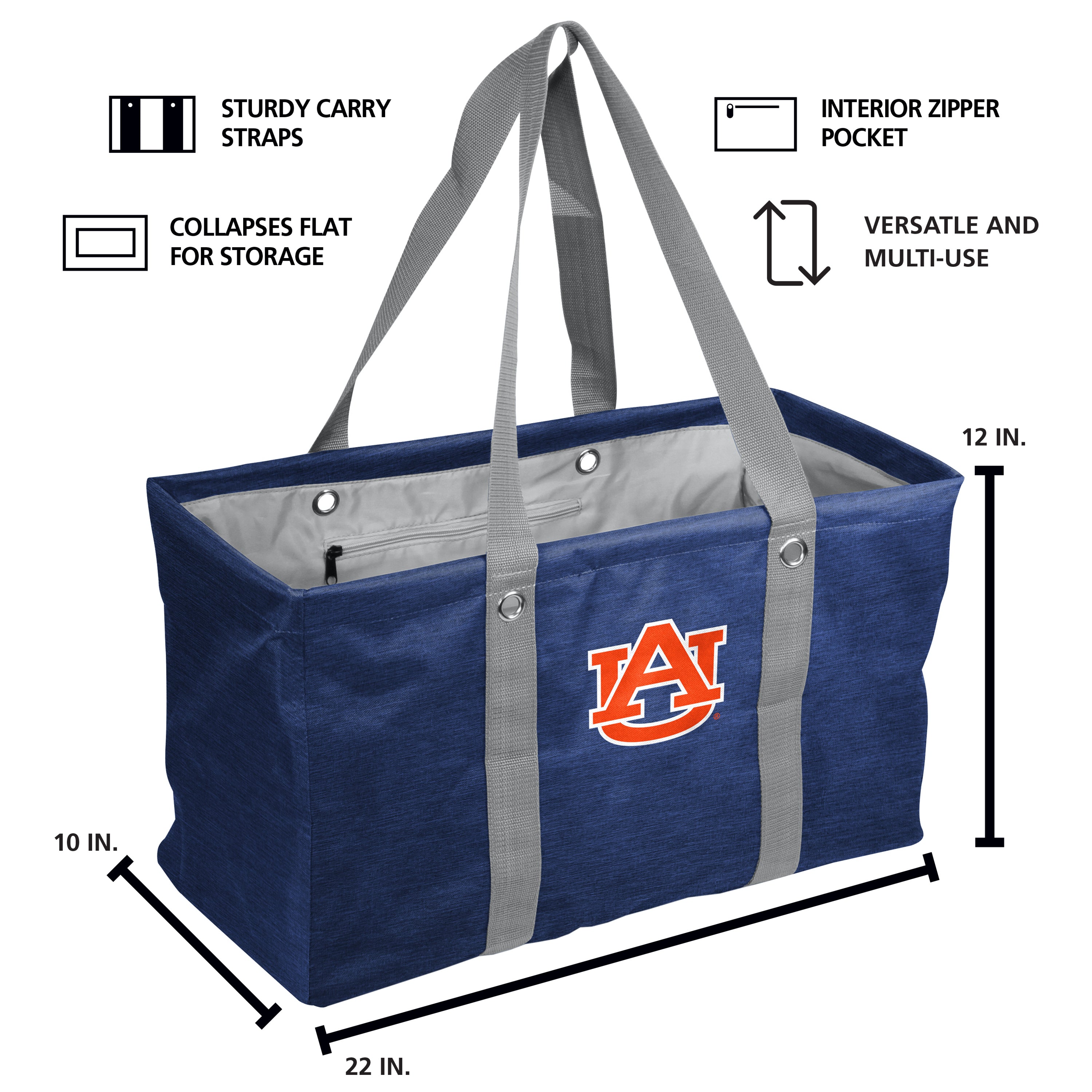Auburn Crosshatch Picnic Caddy