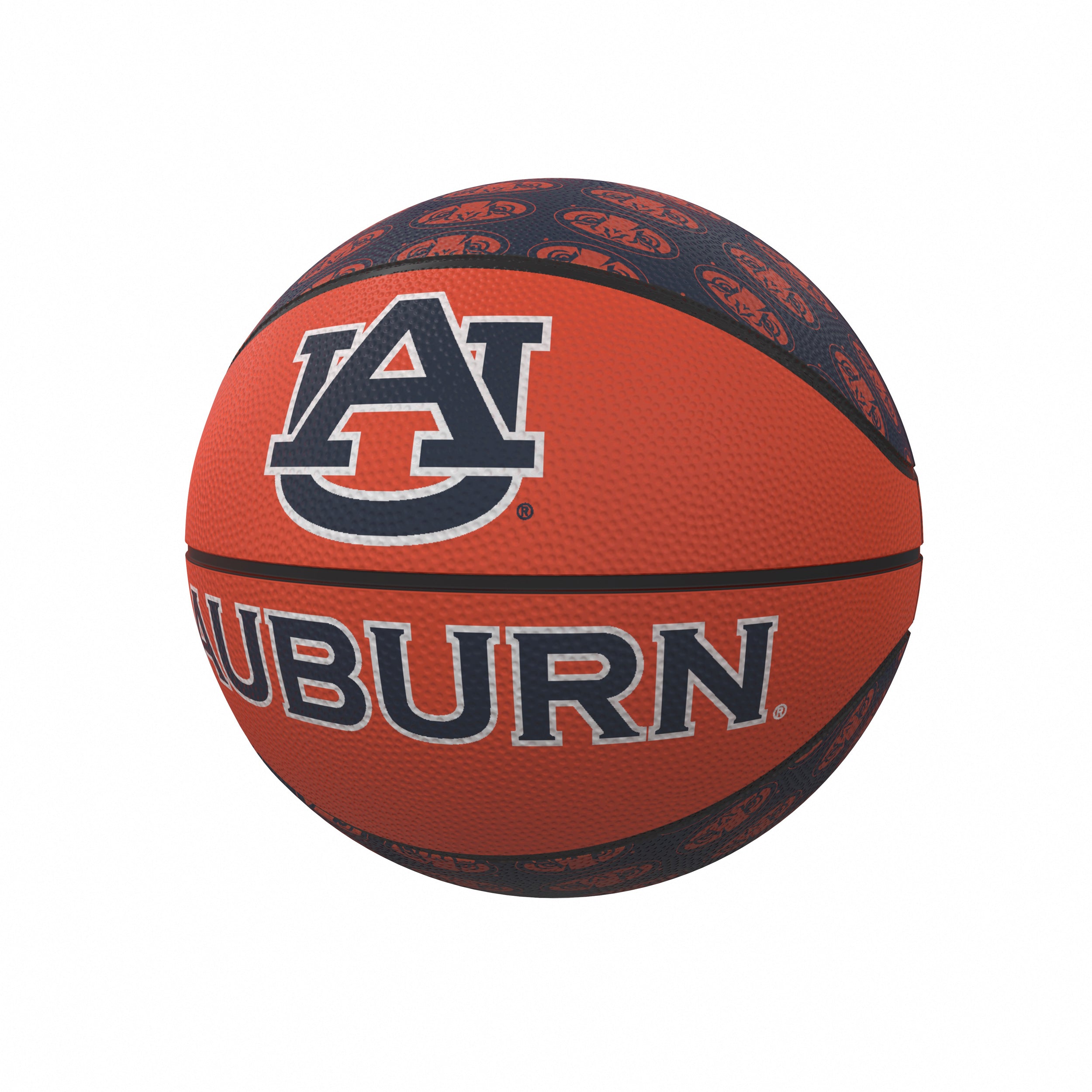 Auburn Repeating Logo Mini-Size Rubber Basketball - Logo Brands