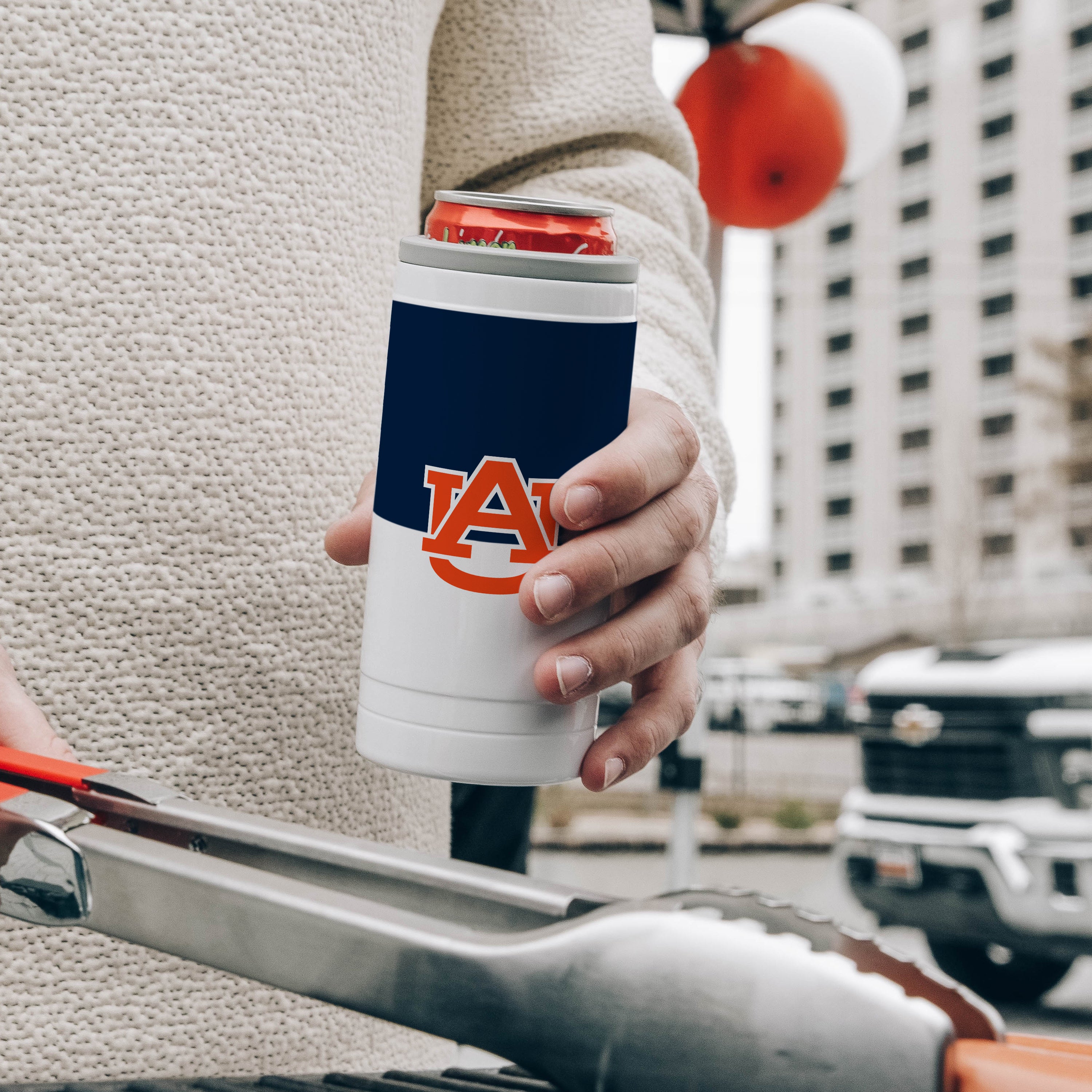 Auburn Colorblock 12oz Slim Can Coolie