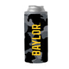 Baylor Black Camo 12oz Slim Can Coolie