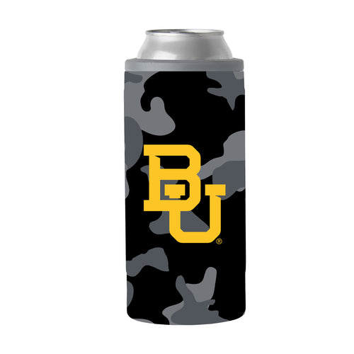 Product Image for Baylor Black Camo 12oz Slim Can Coolie