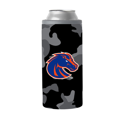 Product Image for Boise State Black Camo 12oz Slim Can Coolie