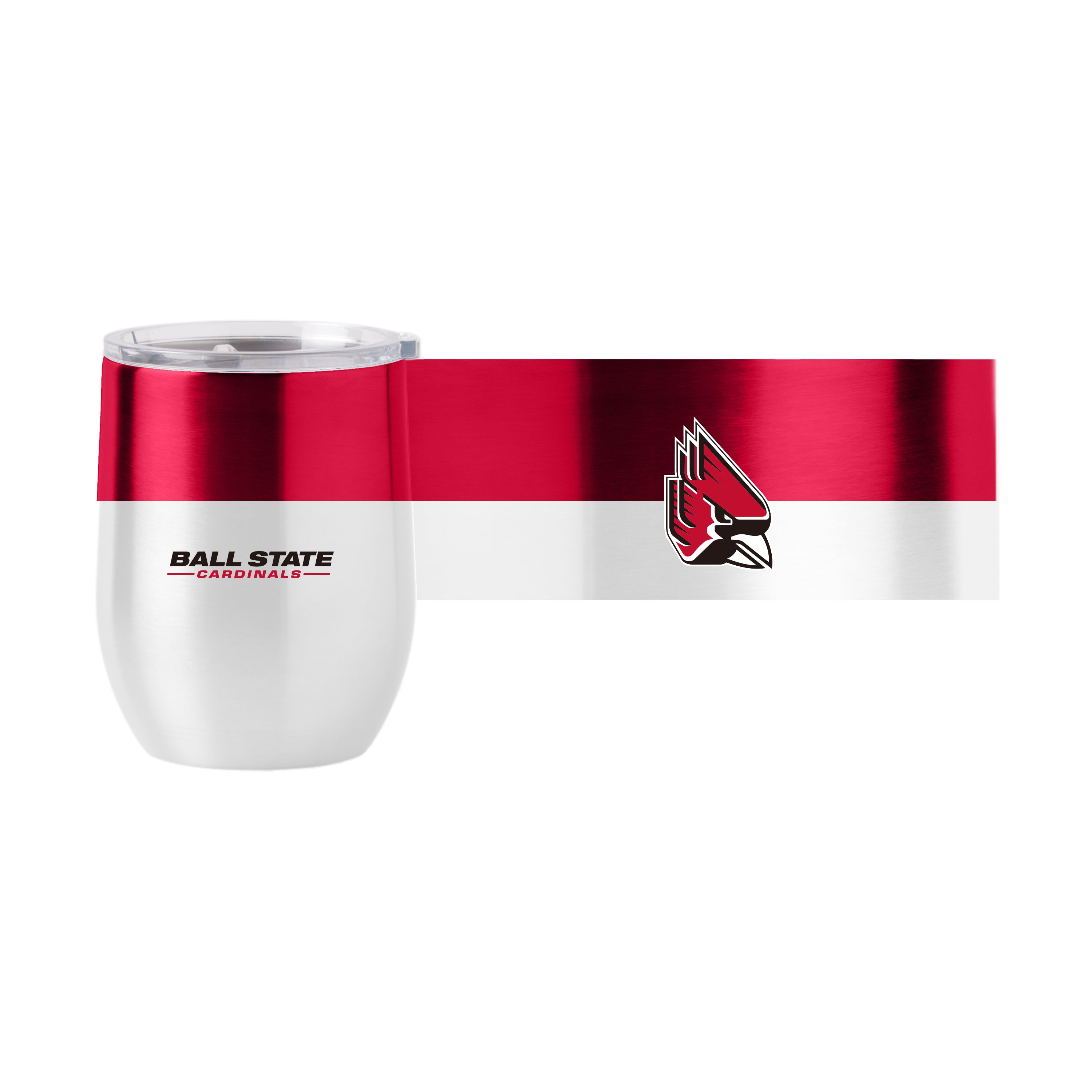 Ball State 16 oz. Colorblock Stainless Curved Beverage Tumbler