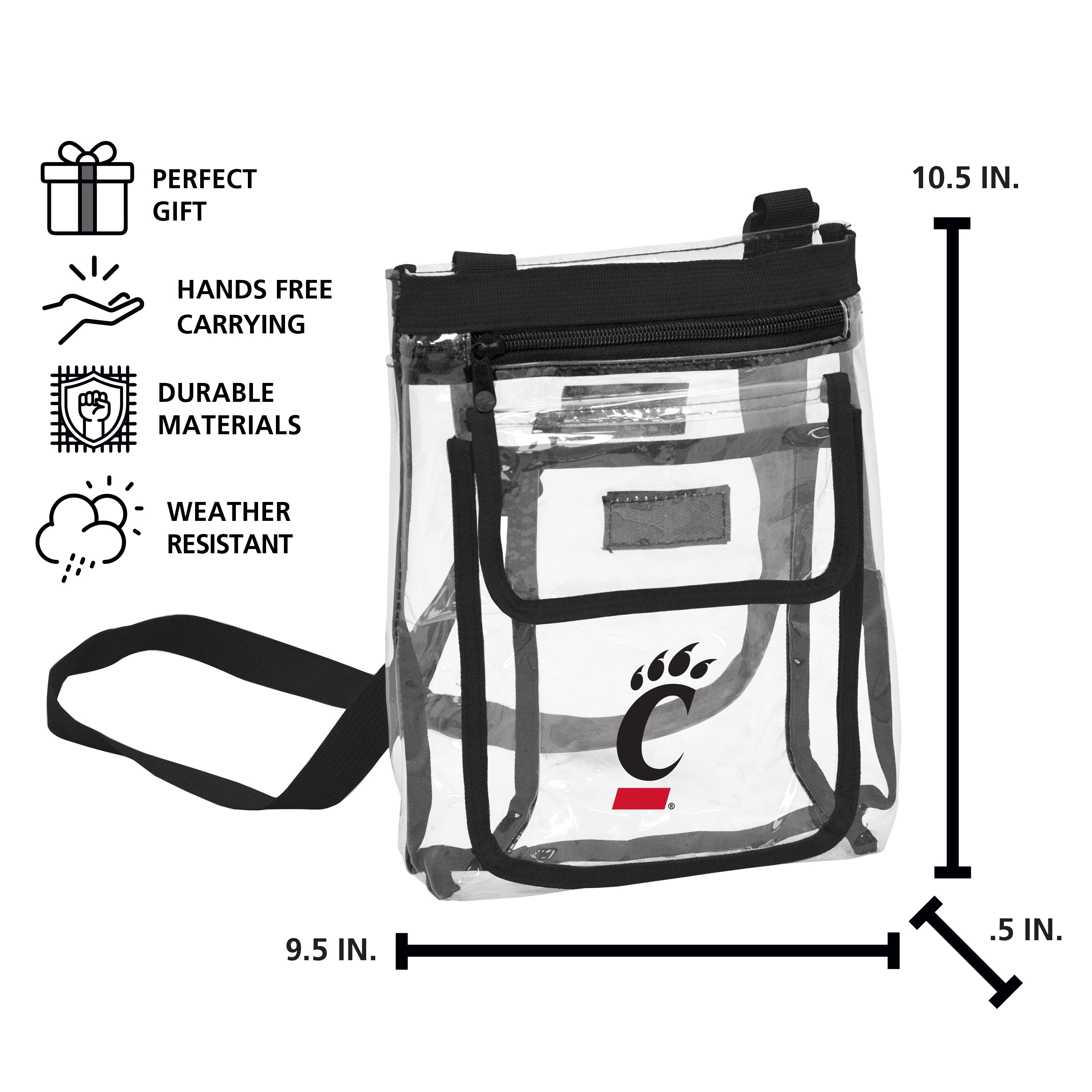 Cincinnati Gameday Clear Crossbody