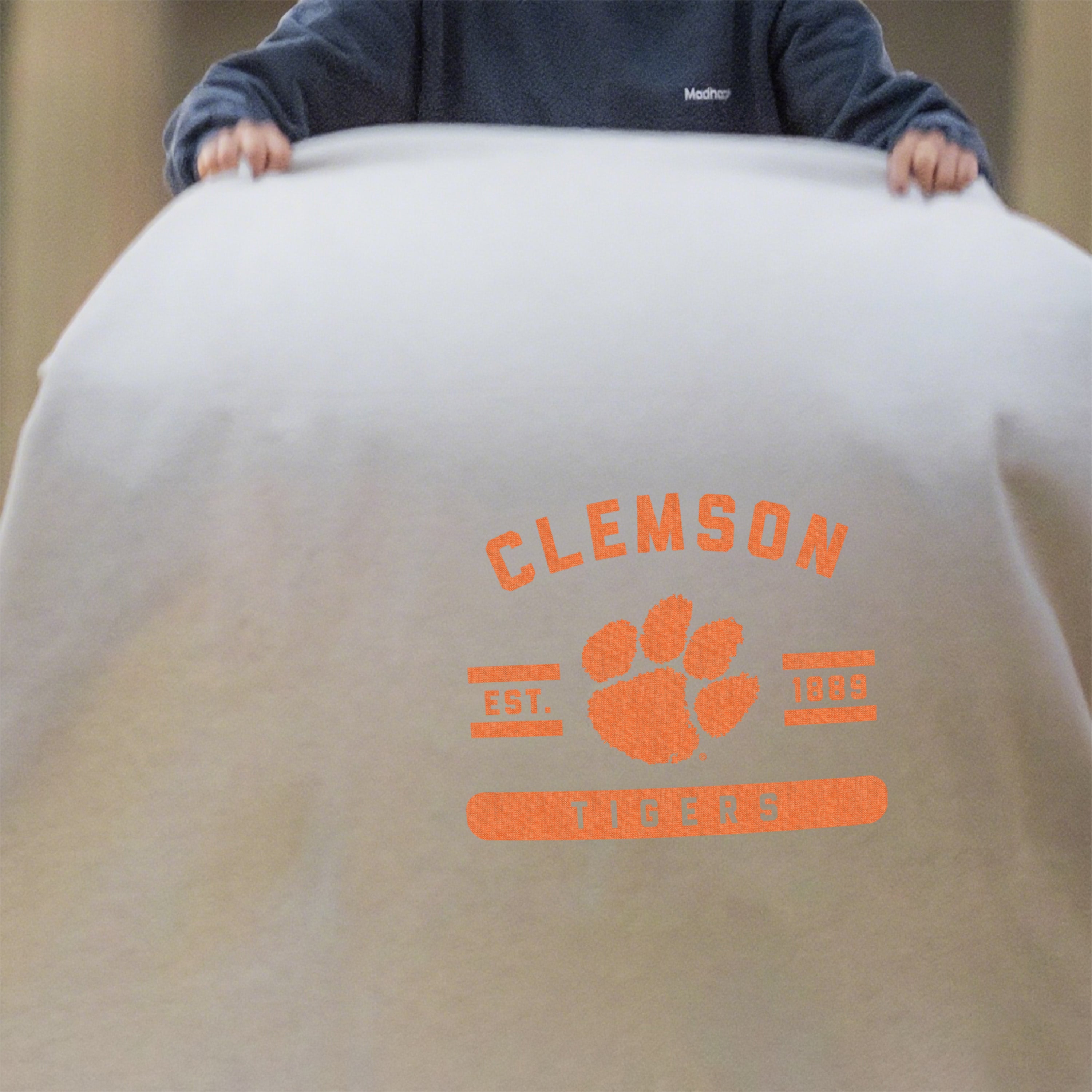 Clemson Sublimated Sweatshirt Blanket