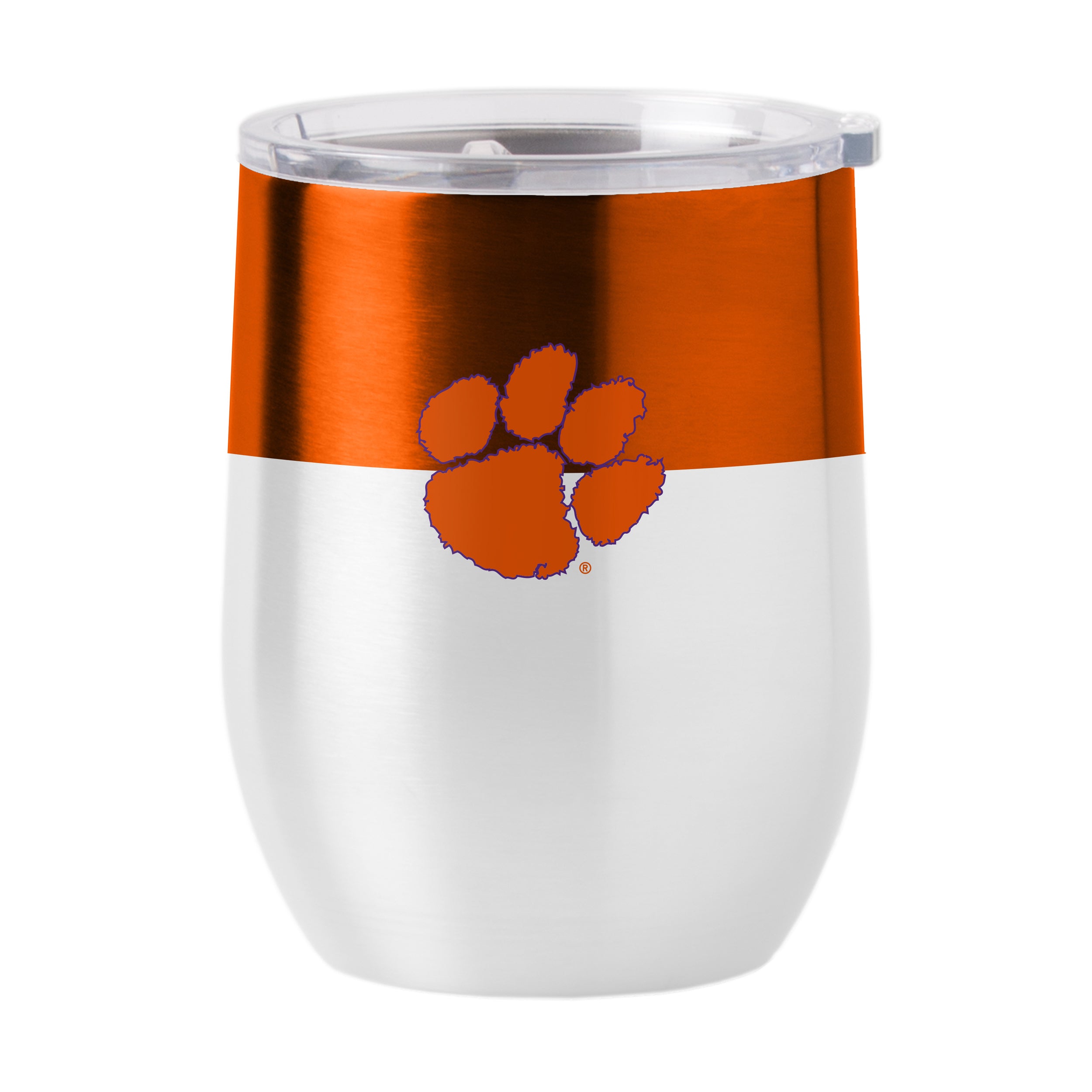 Clemson 16 oz. Colorblock Stainless Curved Beverage Tumbler