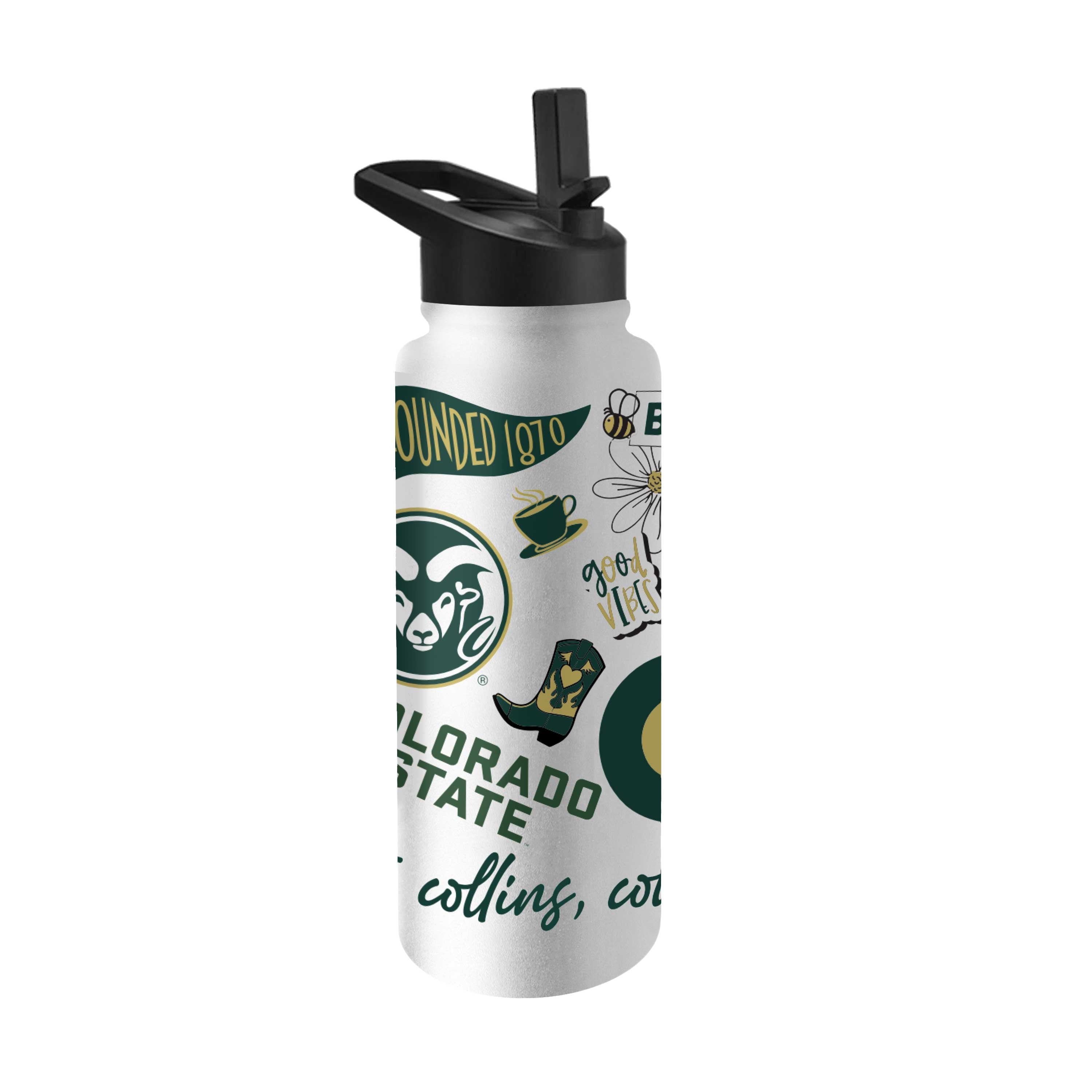 Colorado State 34oz Native Quencher Bottle - Logo Brands