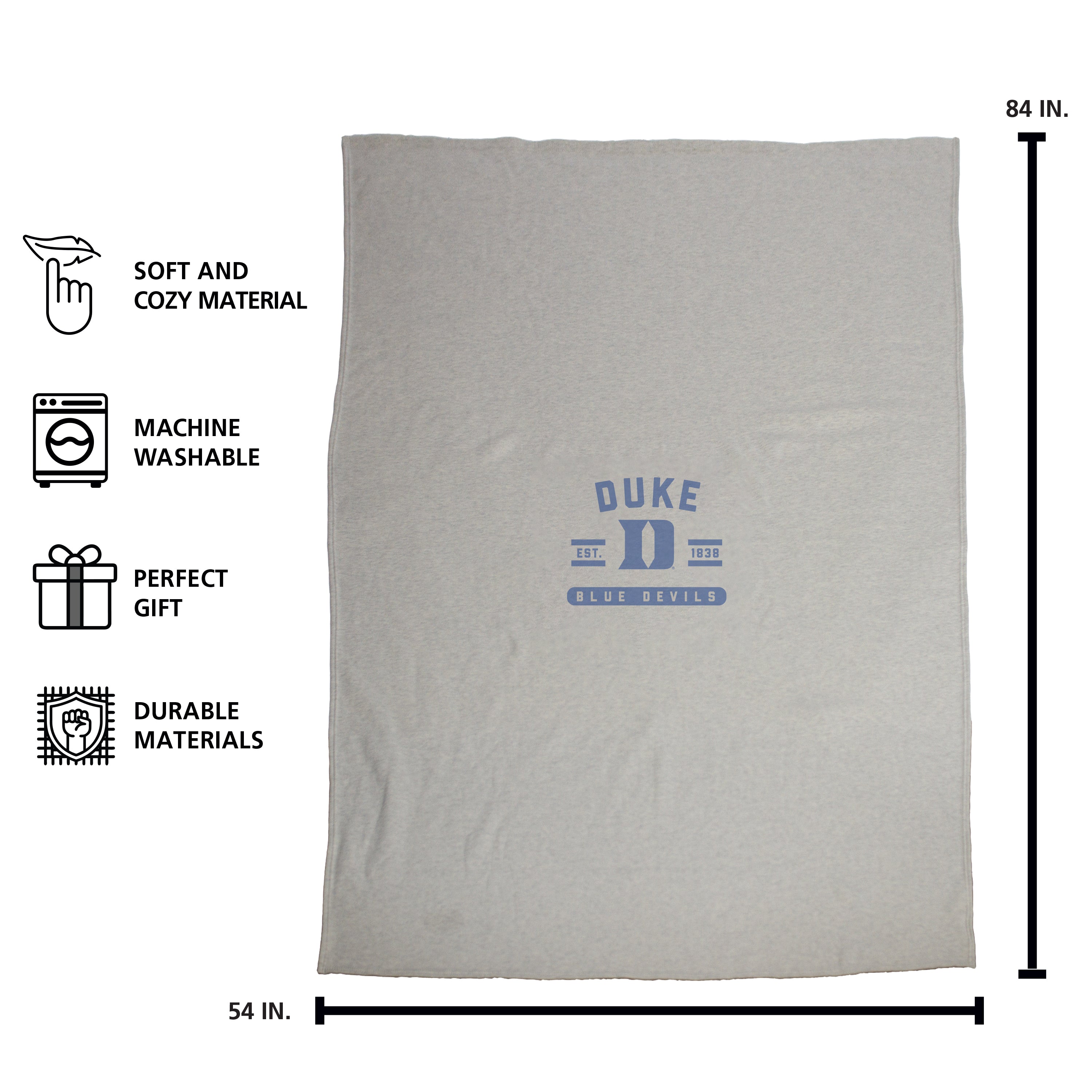 Duke Sublimated Sweatshirt Blanket