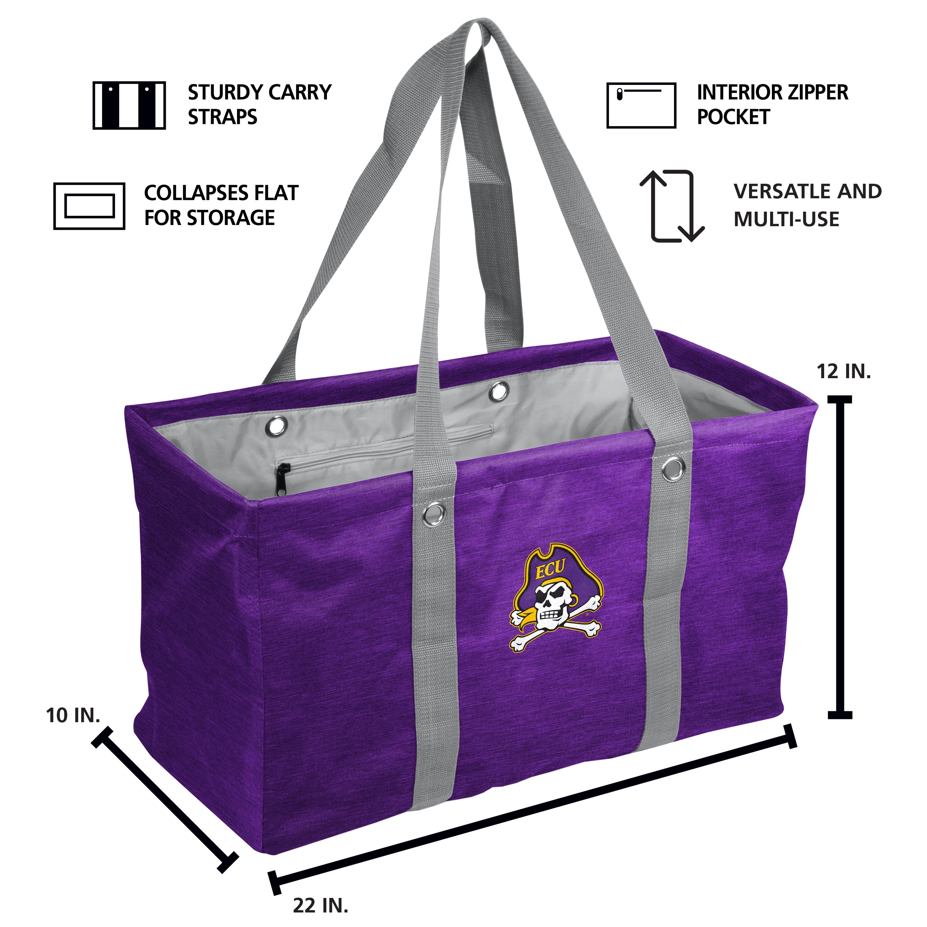 East Carolina Crosshatch Picnic Caddy