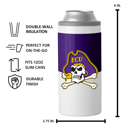 Product Image for East Carolina Colorblock 12oz Slim Can Coolie