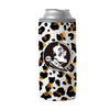 FL State 12oz Neutral Leopard Slim Can Coolie