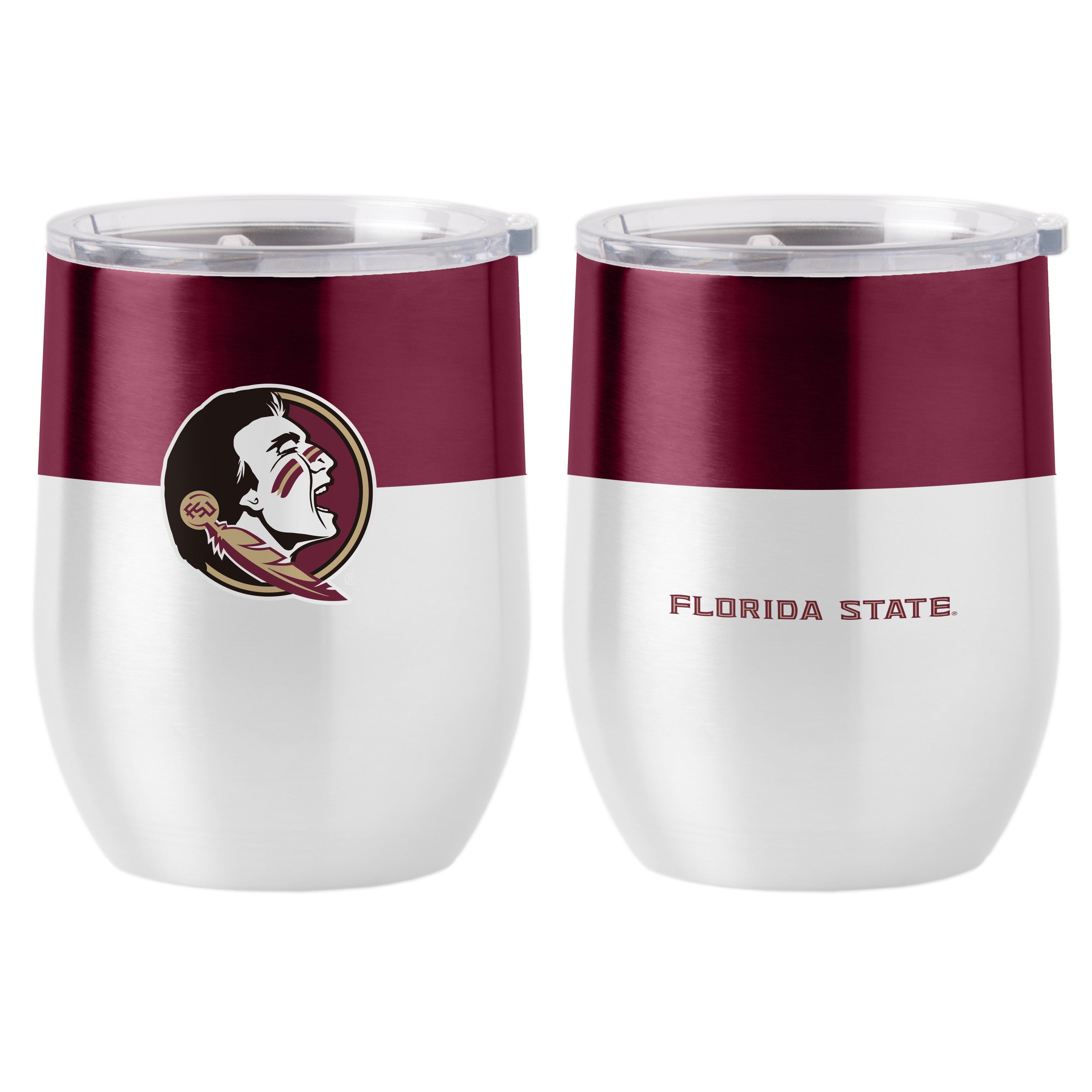 FL State 16 oz. Colorblock Stainless Curved Beverage Tumbler