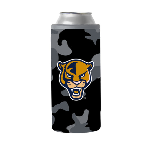 Product Image for Florida Int'l Black Camo 12oz Slim Can Coolie