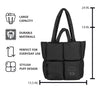 Georgia Black Puff Tote