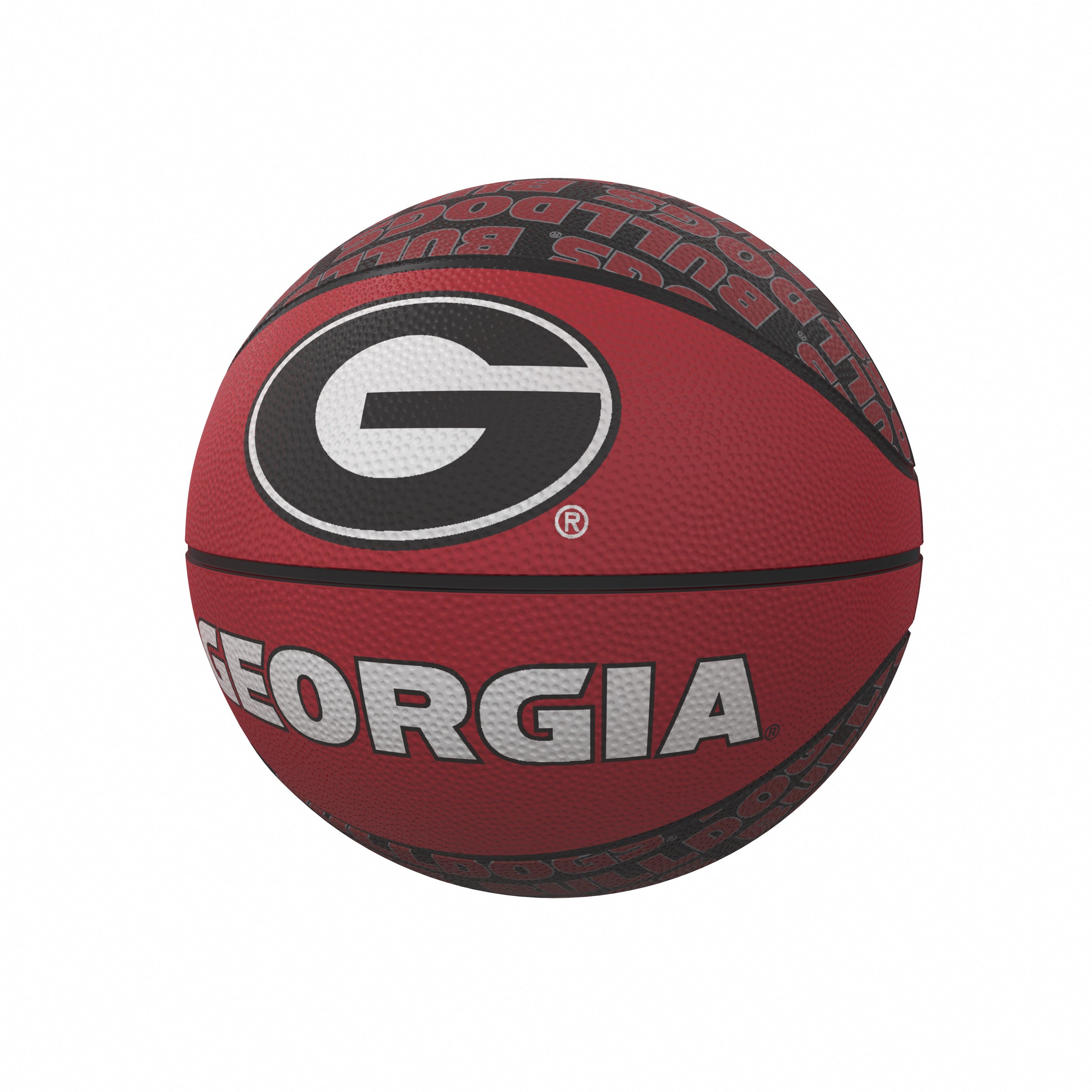 Georgia Repeating Logo Mini-Size Rubber Basketball - Logo Brands