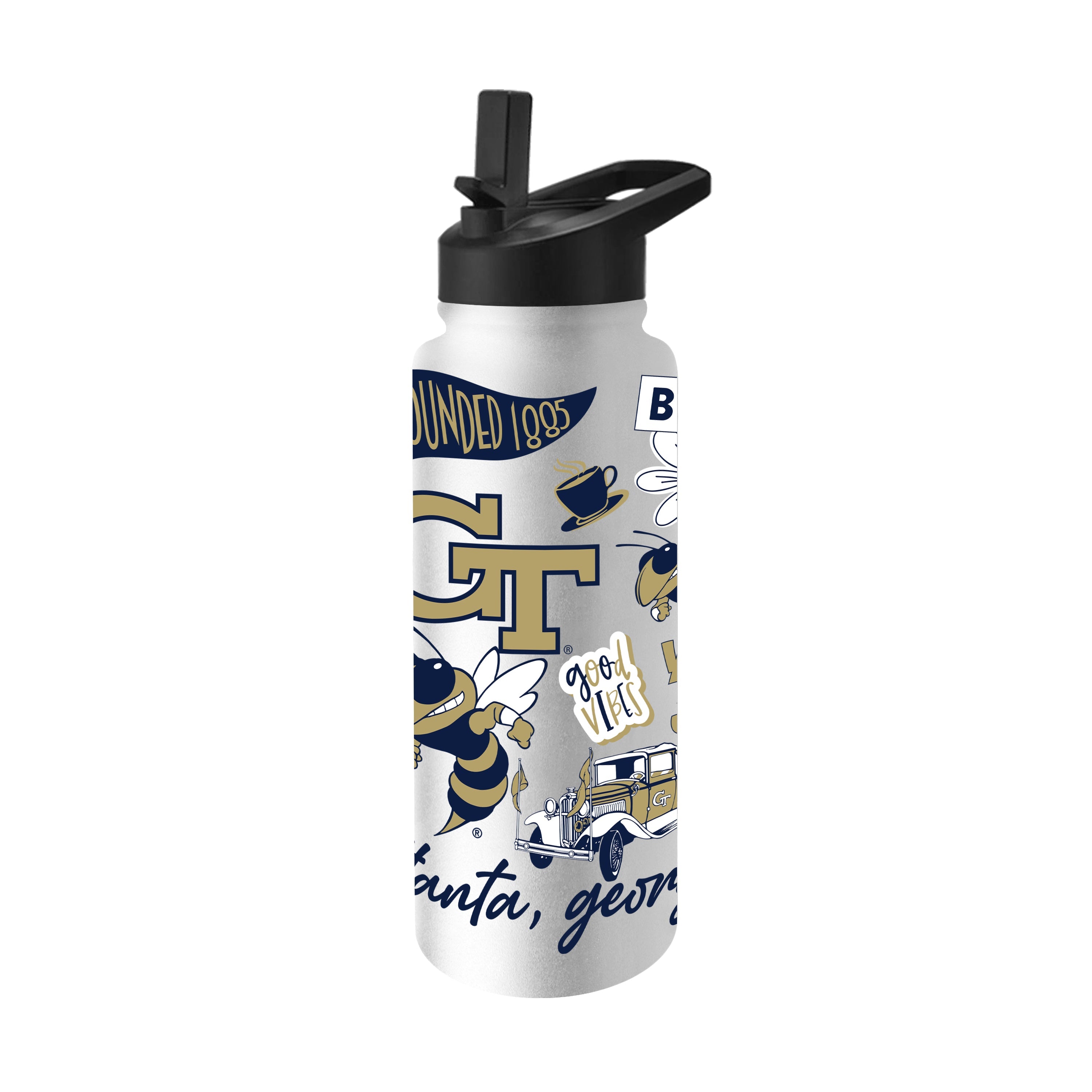 Georgia Tech 34oz Native Quencher Bottle - Logo Brands