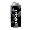 Hawaii Black Camo 12oz Slim Can Coolie