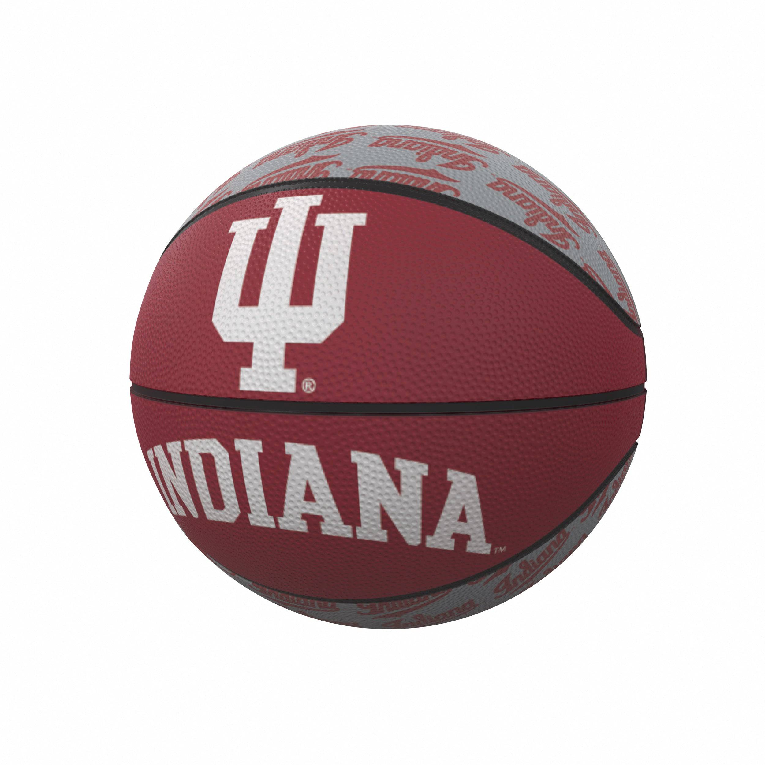 Indiana Repeating Logo Mini-Size Rubber Basketball - Logo Brands