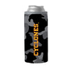 IA State Black Camo 12oz Slim Can Coolie