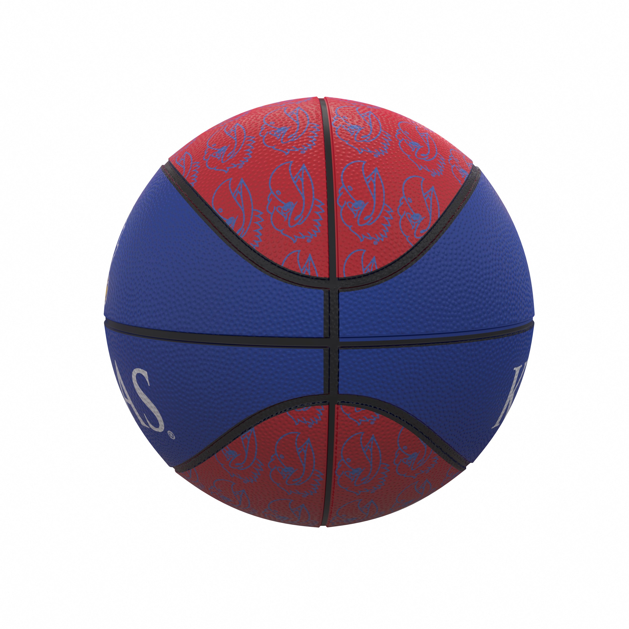 Kansas Mini-Size Rubber Basketball