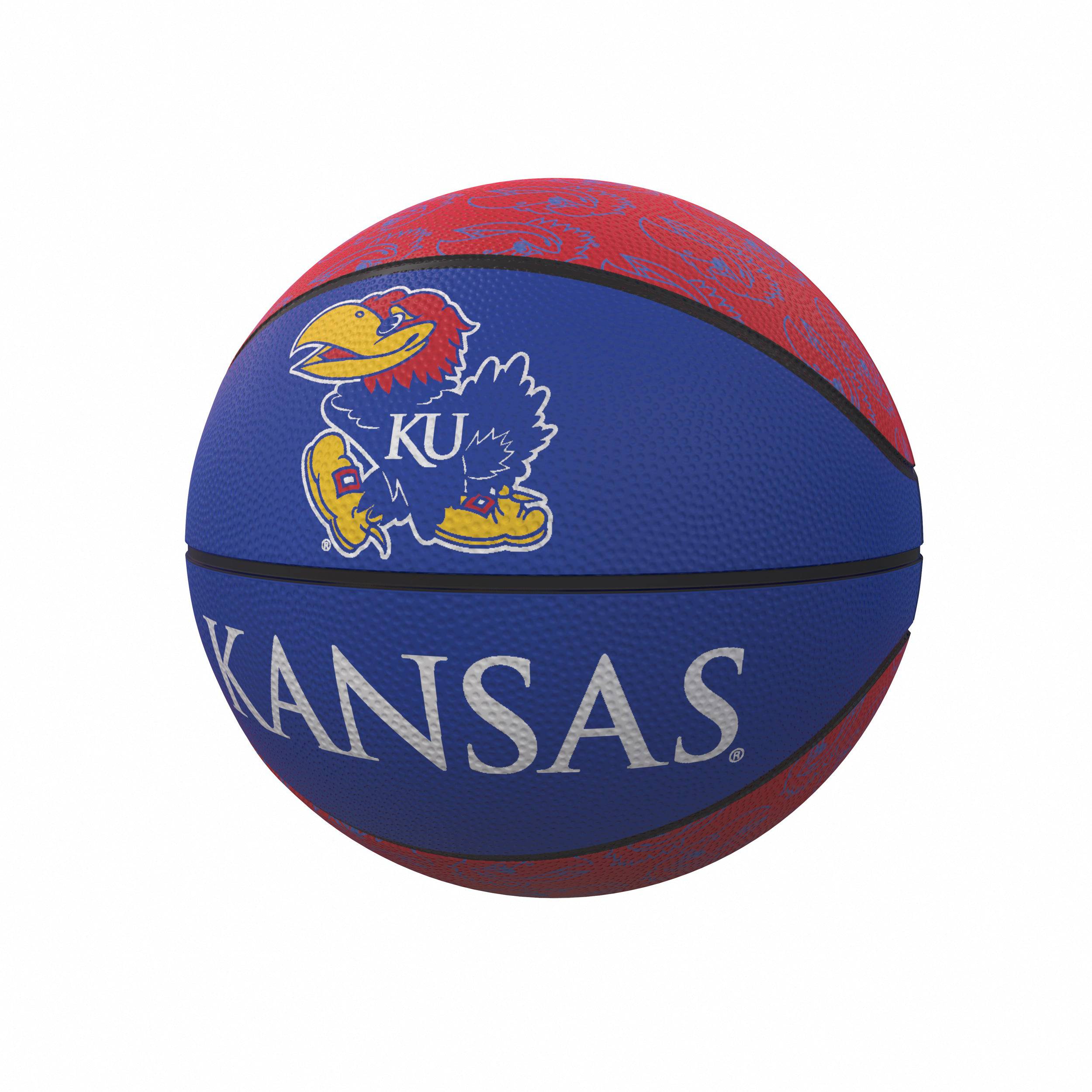 Kansas Mini-Size Rubber Basketball