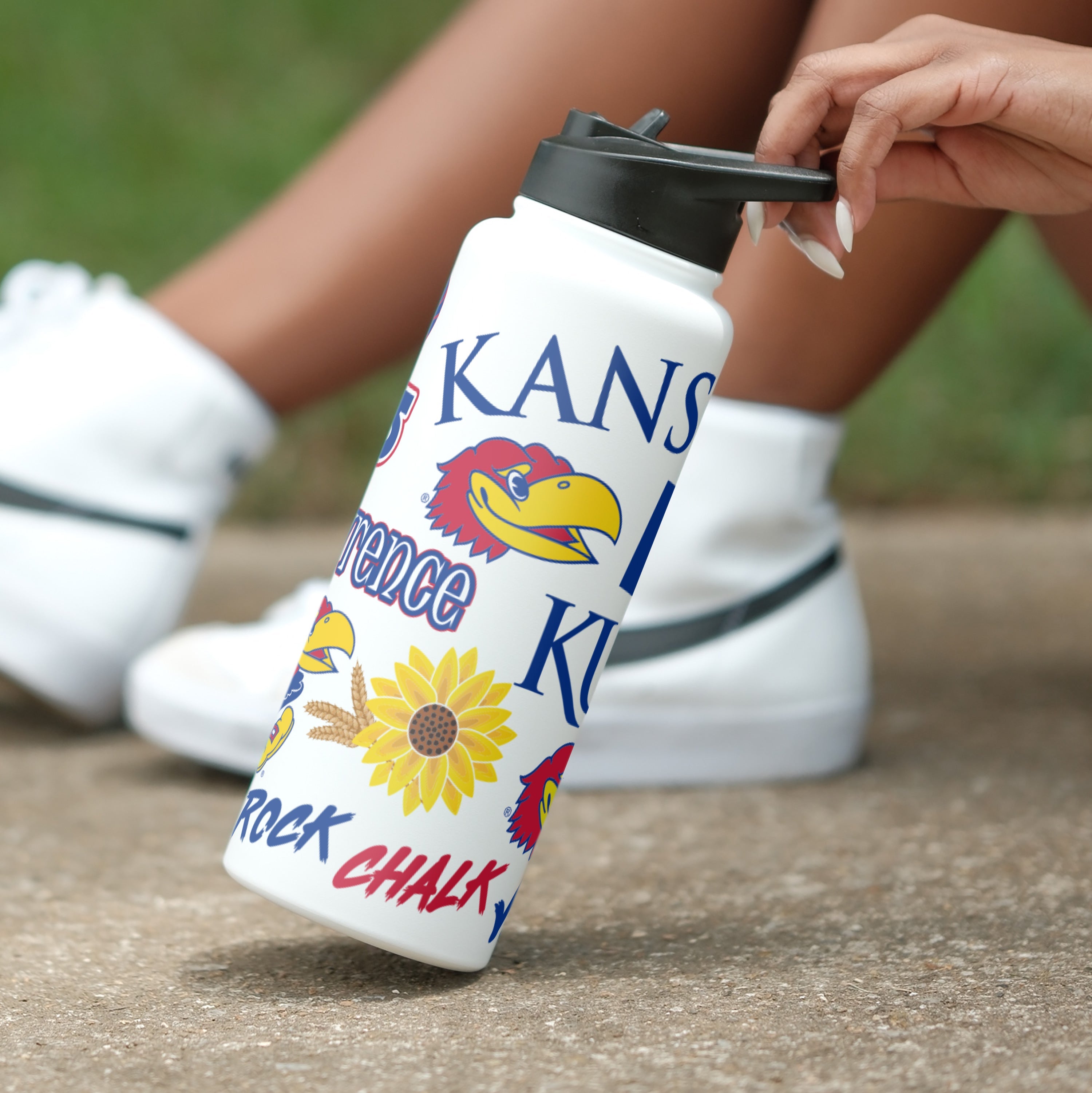 Kansas 34oz Native Quencher Bottle - Logo Brands
